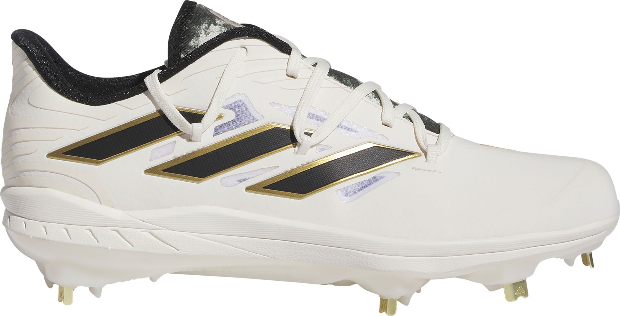 White Gold Adidas Adizero Afterburner authentic Mens Baseball Cleats size 9