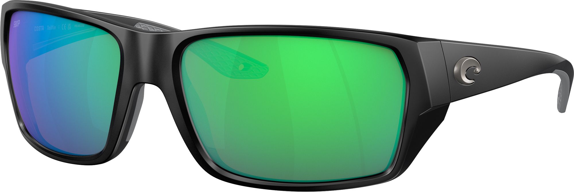 NEW COSTA DEL MAR tailfin matte sunglasses in green mirror 580g Costa Del Mar Mirrored Tailfin Polarized 580P Sunglasses  main image 2