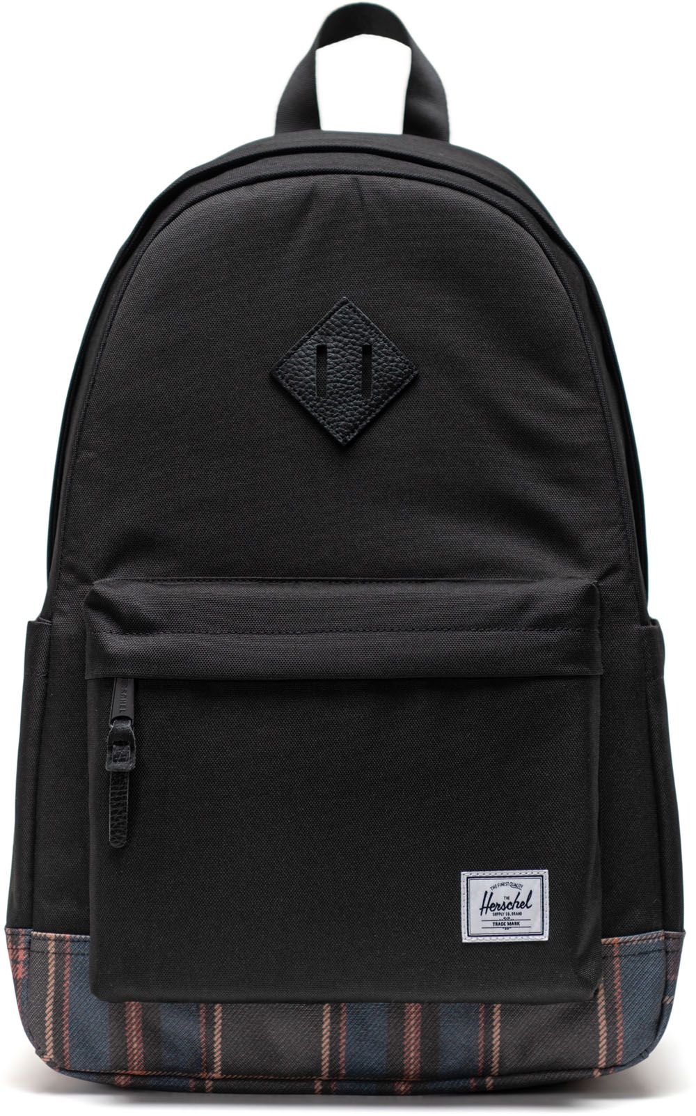 black herschel heritage backpack the ergonomically shaped shoulder straps are equipped with pleasantly soft padding Heritage Backpack - Black Diamond/Black