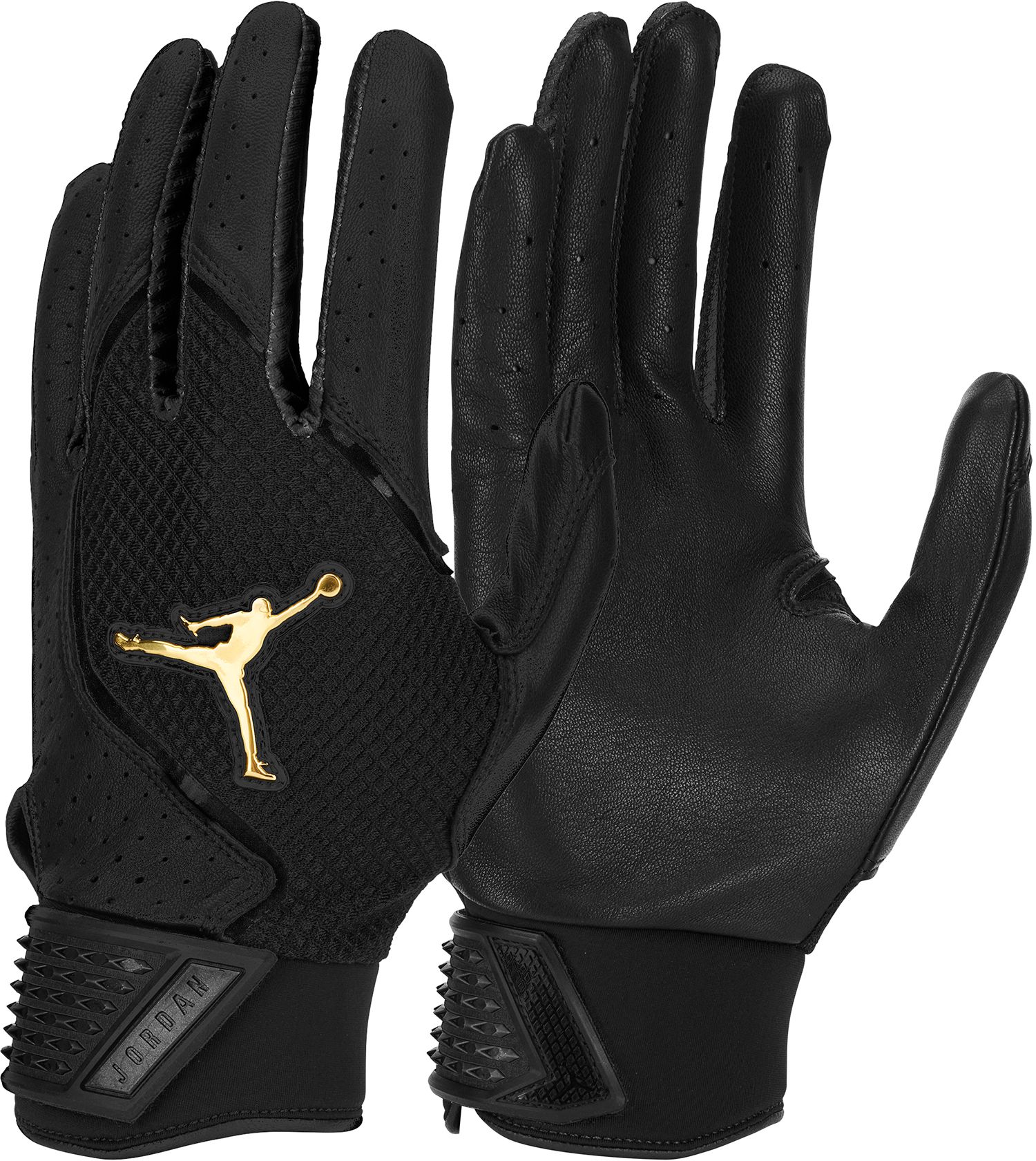 Size large jordan orders batting gloves black and white