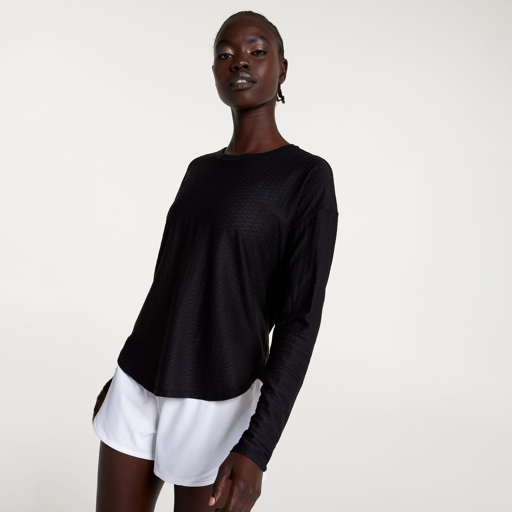 売れ筋商品|||リップカール Tシャツ レディース トップス CALA TEE - Long sleeved top - washed black 20386422-01-BK-XL.jpg