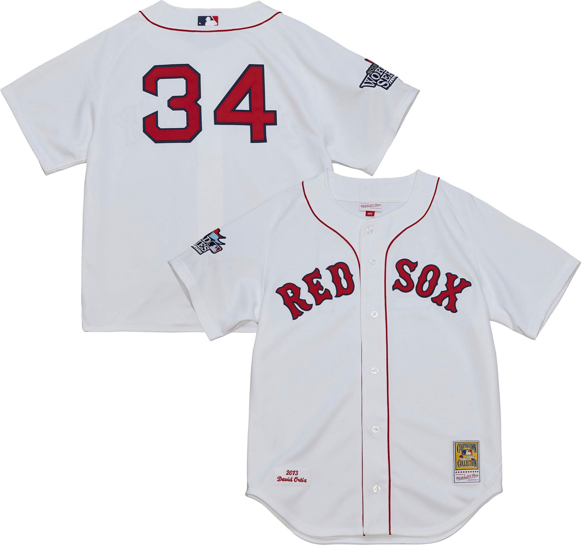 Mitchell & Ness Men's David Ortiz #34 White Cooperstown Home