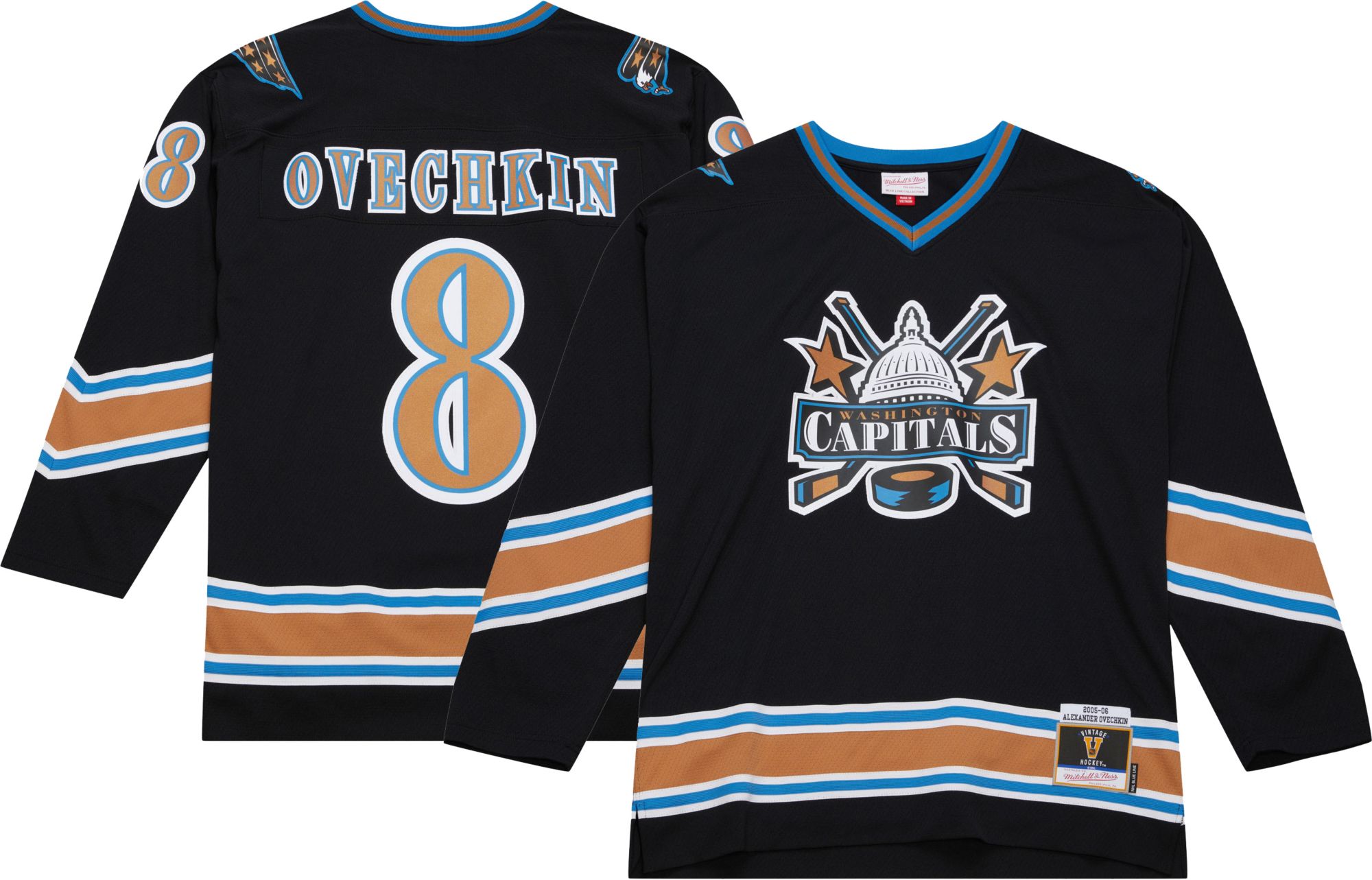 Mitchell & Ness Adult Washington Capitals Alex Ovechkin #8 2005 Vintage  Replica Jersey | Dick's Sporting Goods