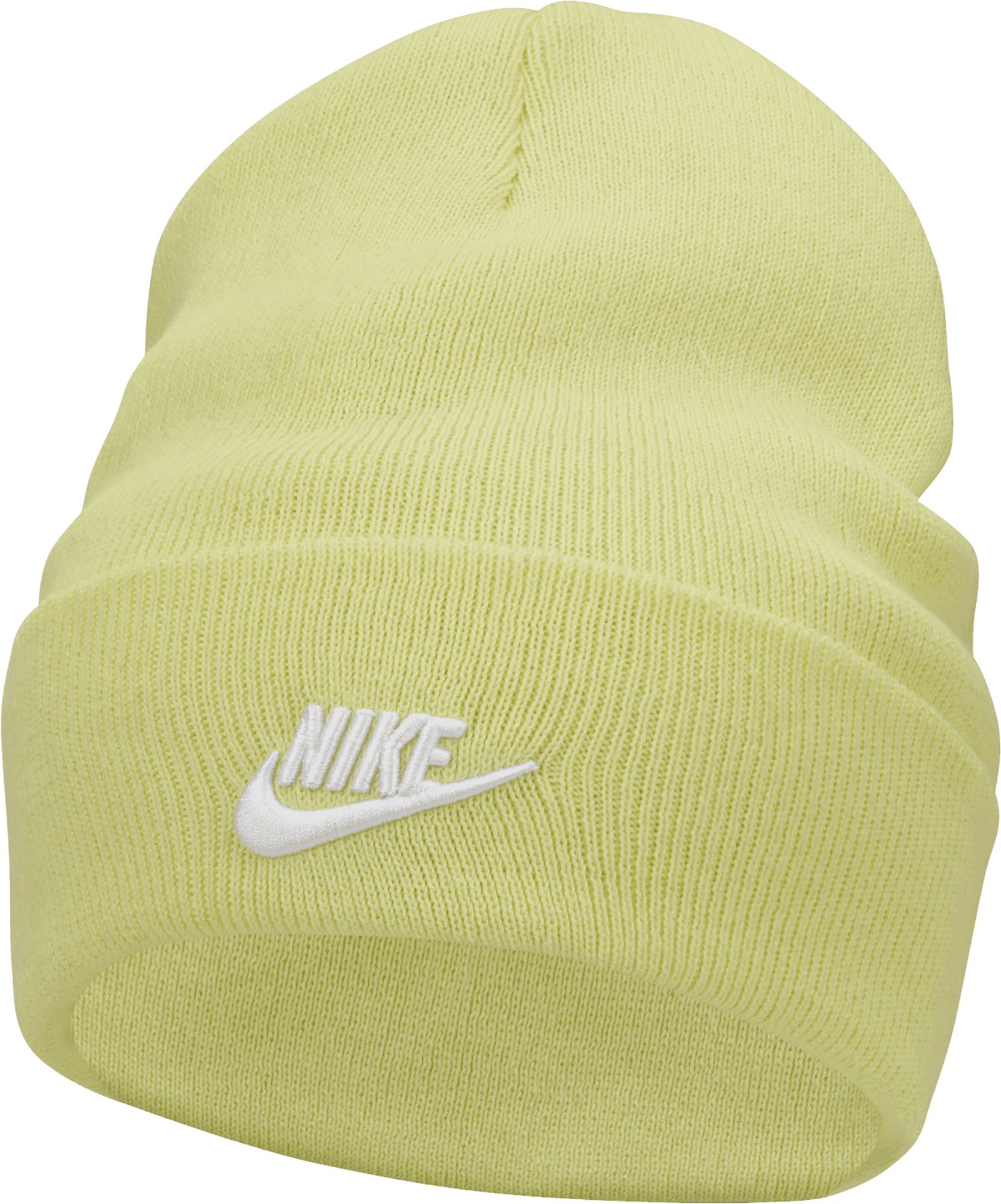 Nike Peak Futura Slouch Beanie in Luminous Green White