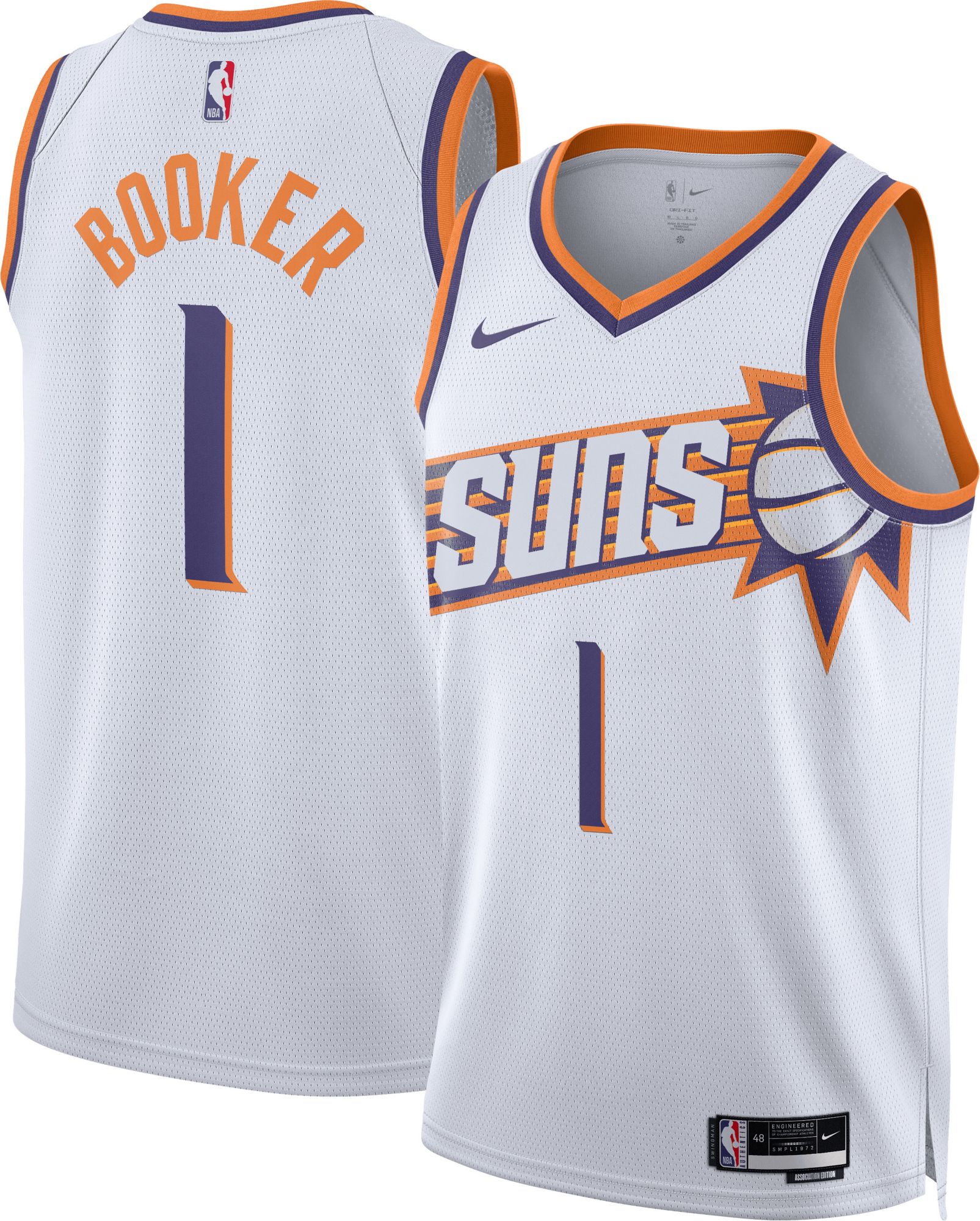 Nike Adult Phoenix Suns Devin Booker #1 Swingman Association
