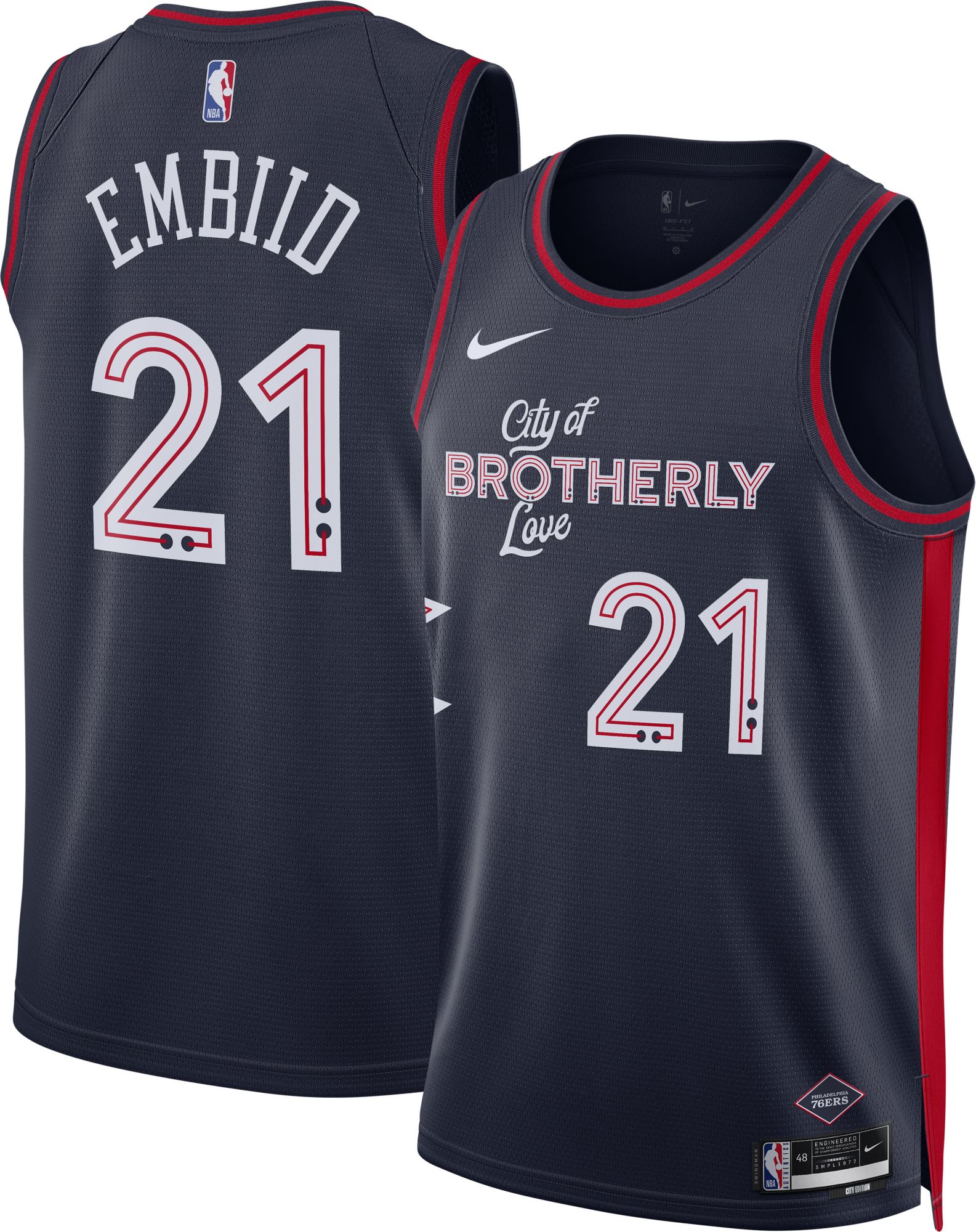 Joel Embiid Philadelphia 76ers cheapest 2021-22 City Edition Jersey Mens Size Medium M