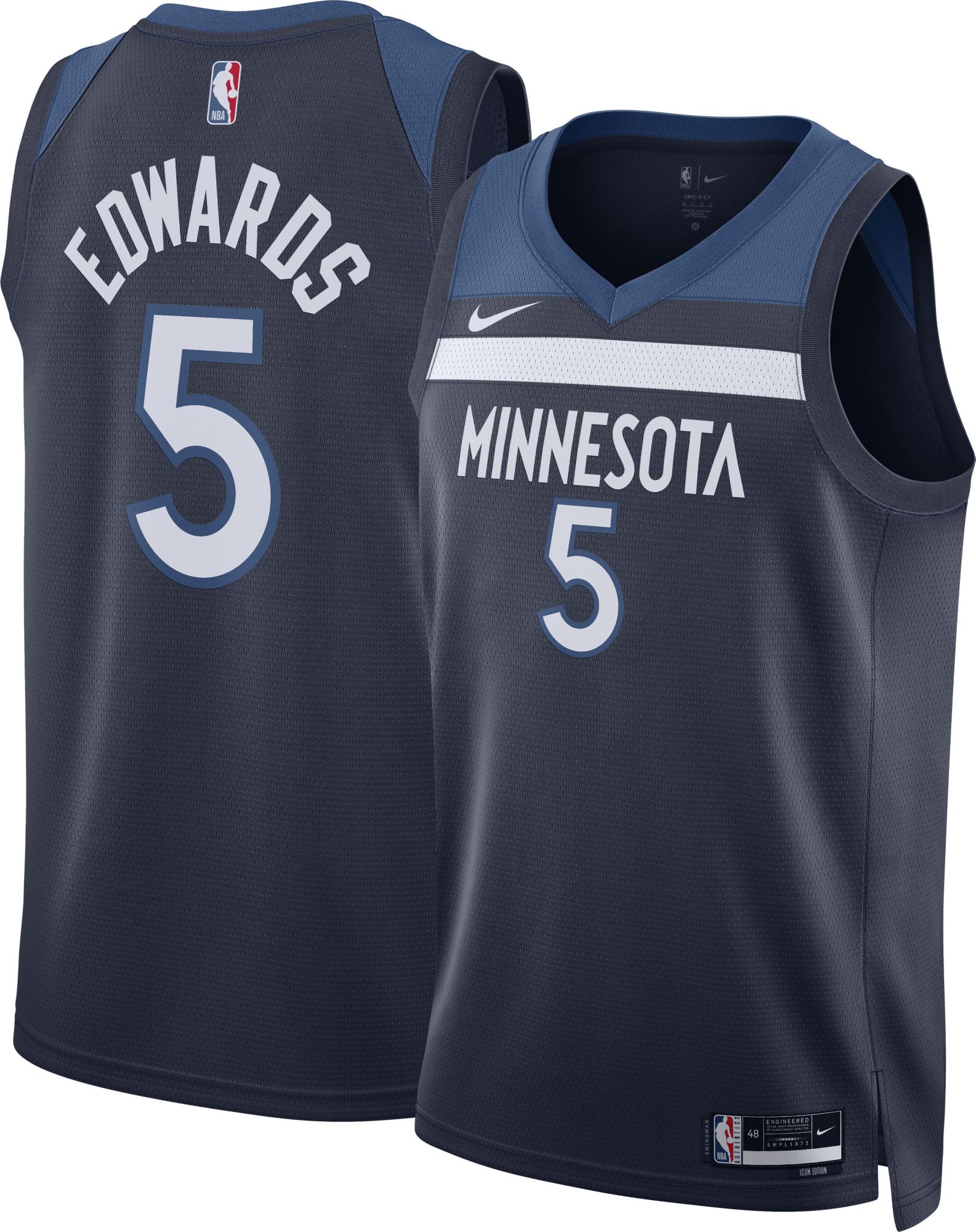 Nike Adult Minnesota Timberwolves Anthony Edwards #5 Swingman Icon
