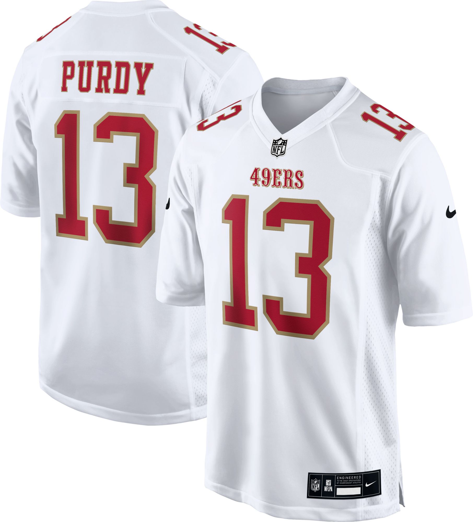NFLサンフランシスコ49ers Purdy 13 ジャージ　正規品 Nike Men's San Francisco 49ers Brock Purdy #13 Fashion White Game