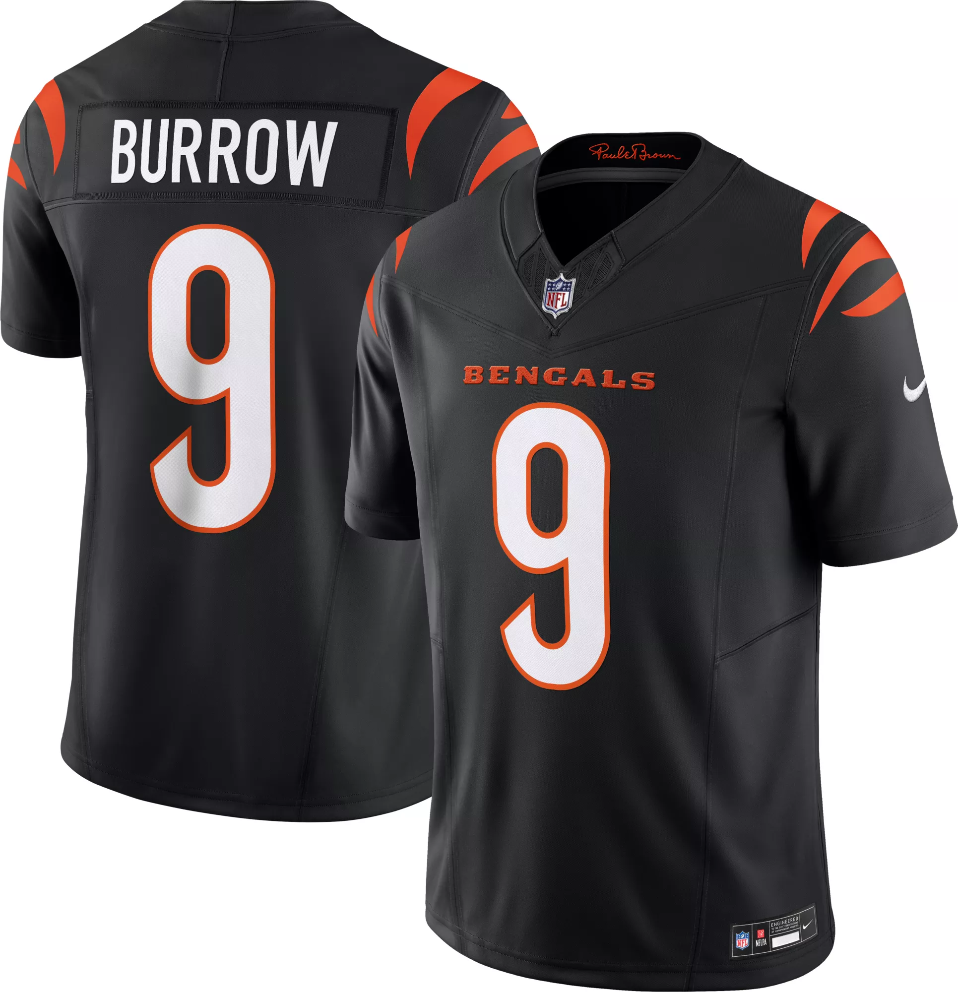 Nike Men's Cincinnati Bengals Joe Burrow #9 Vapor F.U.S.E. Black Limited Jersey