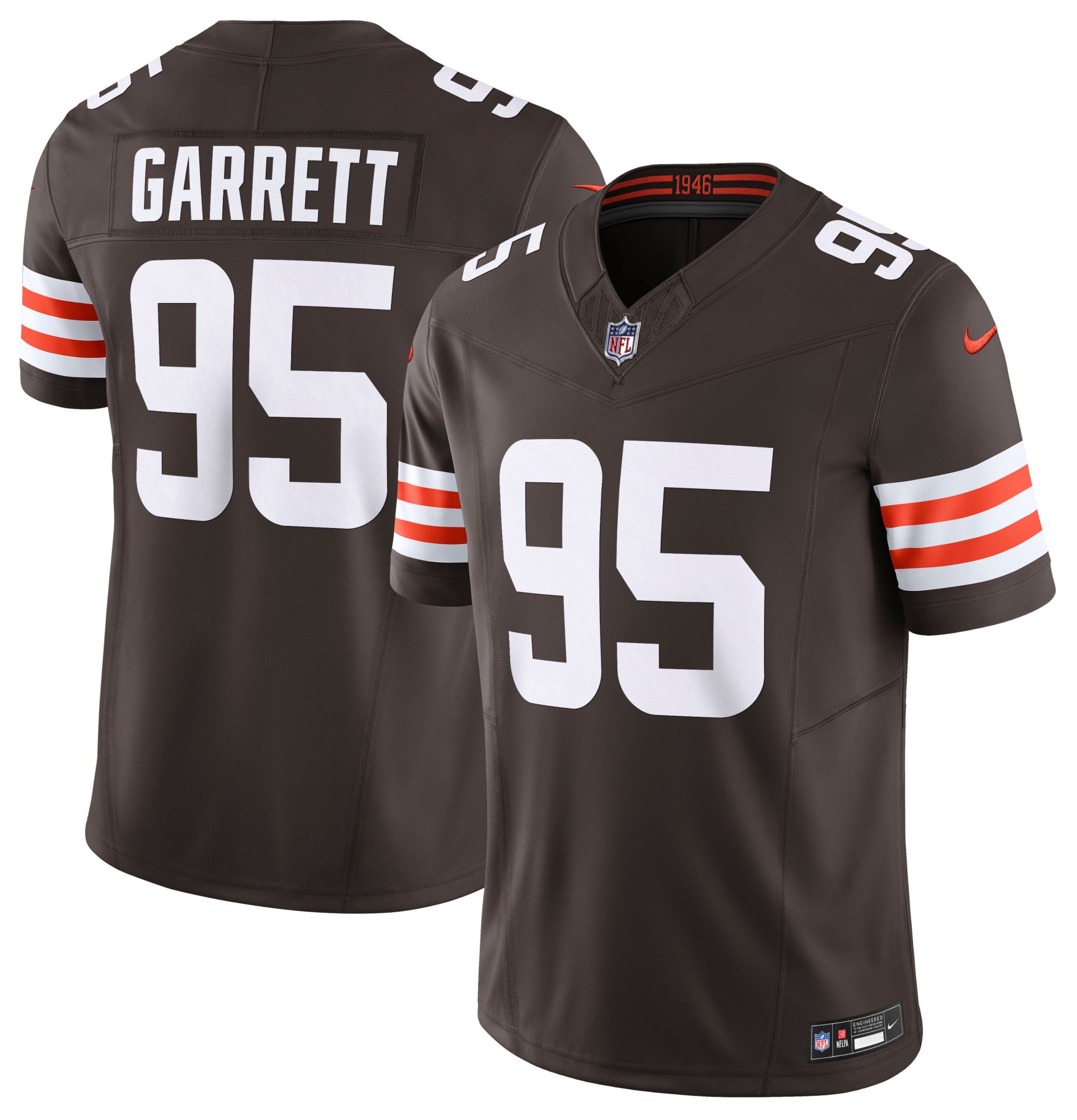 Nike Men's Cleveland Browns Myles Garrett #95 Vapor F.U.S.E. Brown