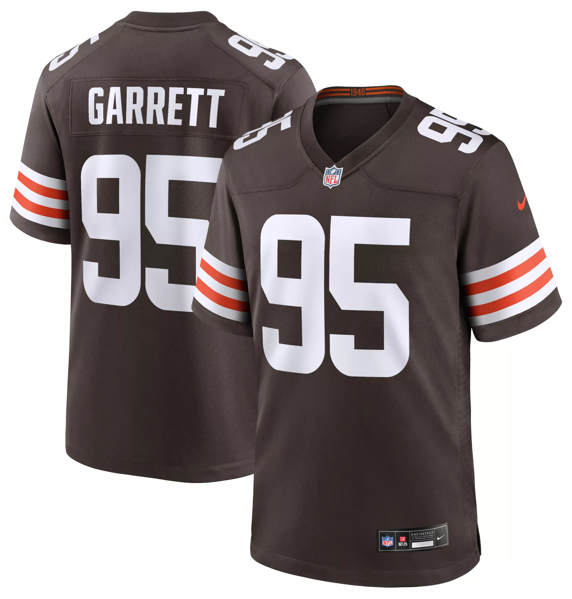 Nike Men's Cleveland Browns Myles Garrett #95 Brown Game Jersey