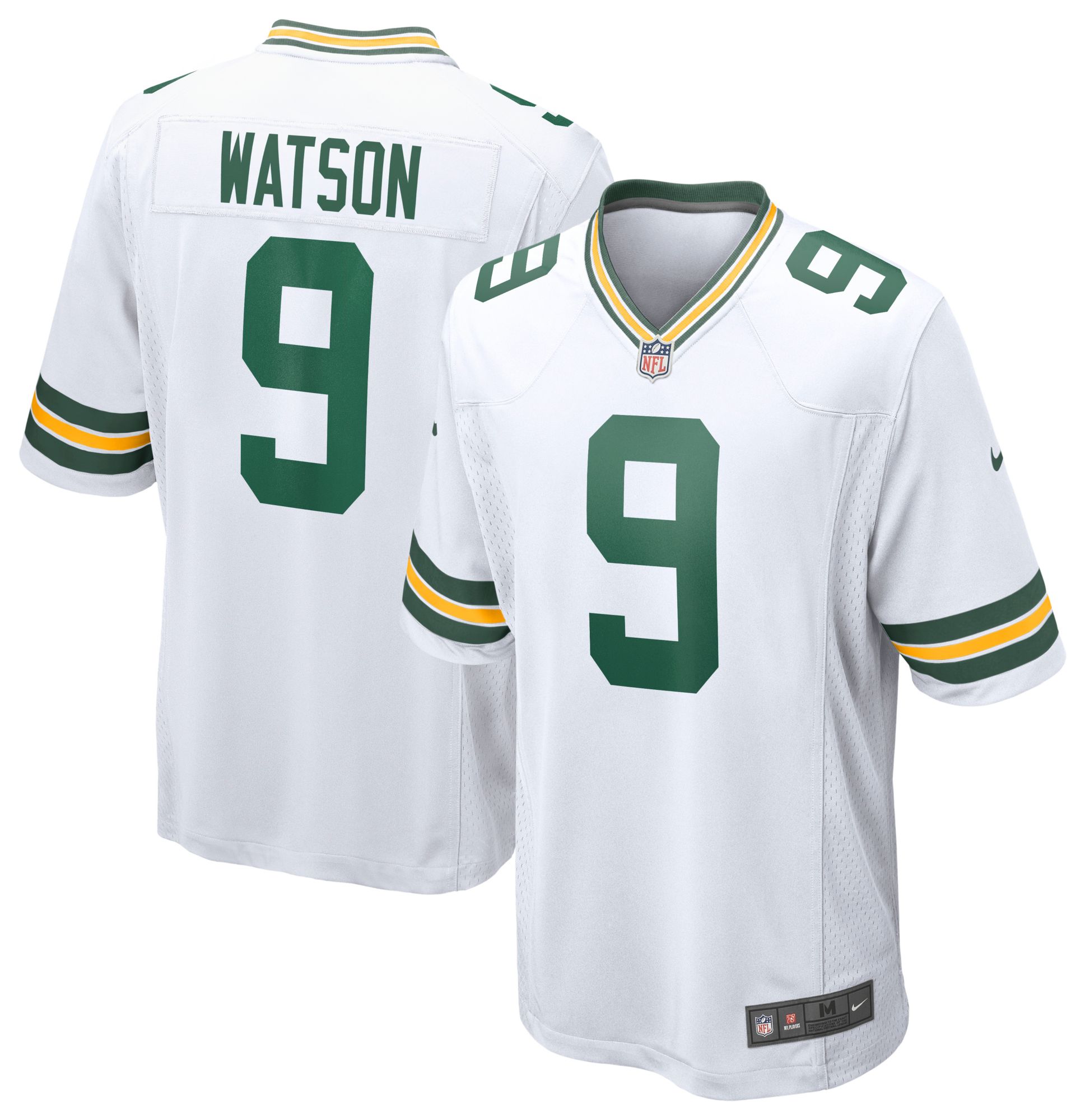 Nike Men's Green Bay Packers Christian Watson #9 White Game Jersey