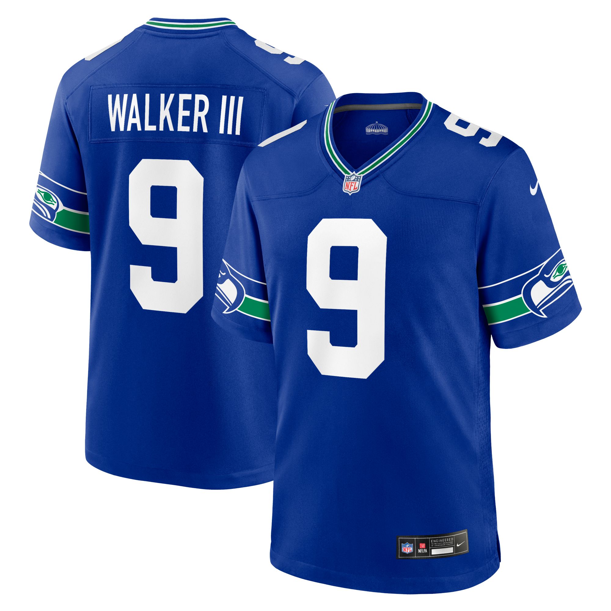 Nike Men s Seattle Seahawks Kenneth Walker III 9 Alternate Royal Game Jersey Dick s Sporting Goods