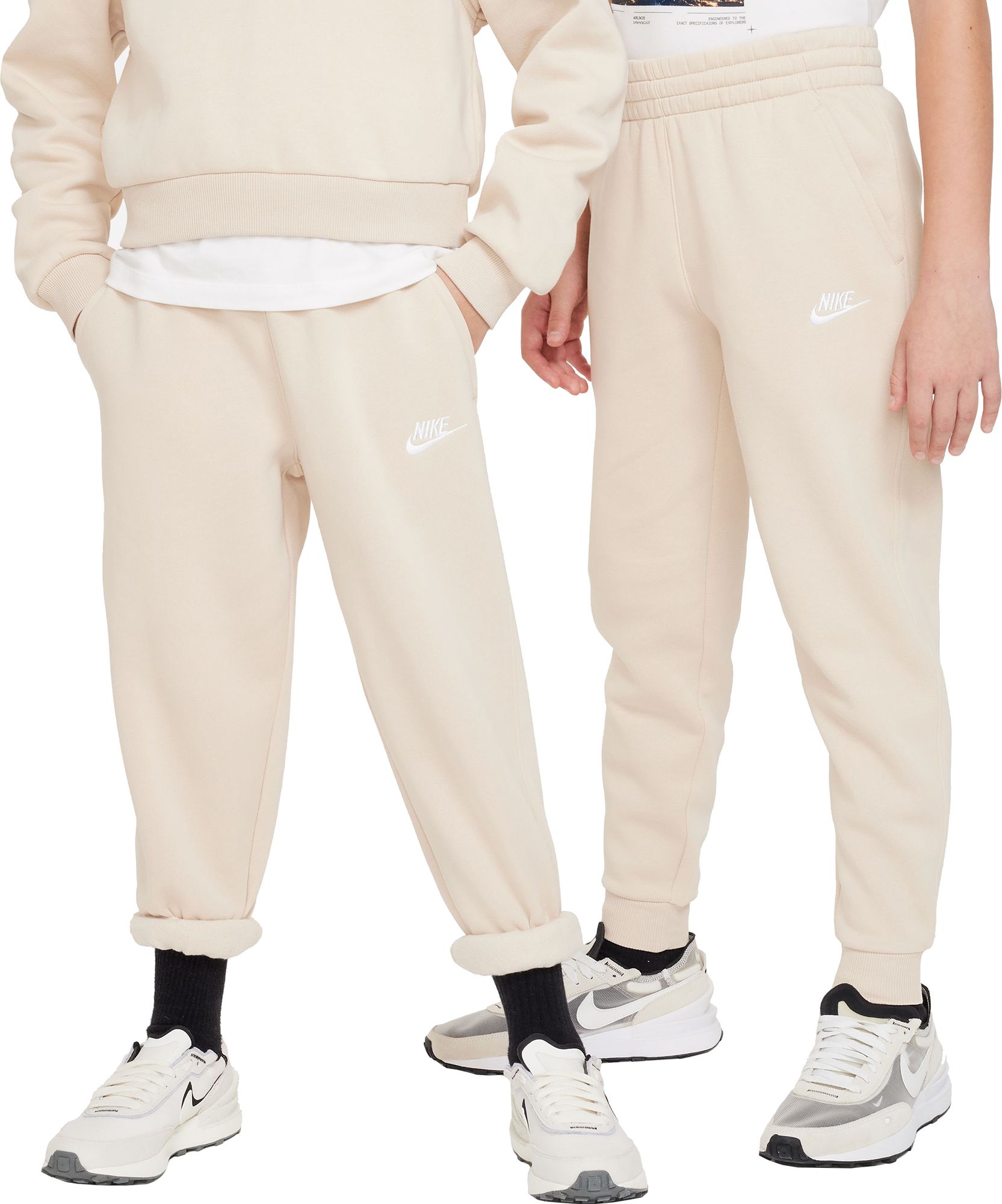 (取寄) ナイキ キッズ キッズ スポーツウェア クラブ フリース ジョガーズ (リトル キッド/ビッグ キッド) Nike Kids kids Sportswear Club Fleece Joggers (Little Kid/Big Kid) Sanddrift/White Nike All Kids Fit Sportswear Club Fleece Joggers | Dick's Sporting