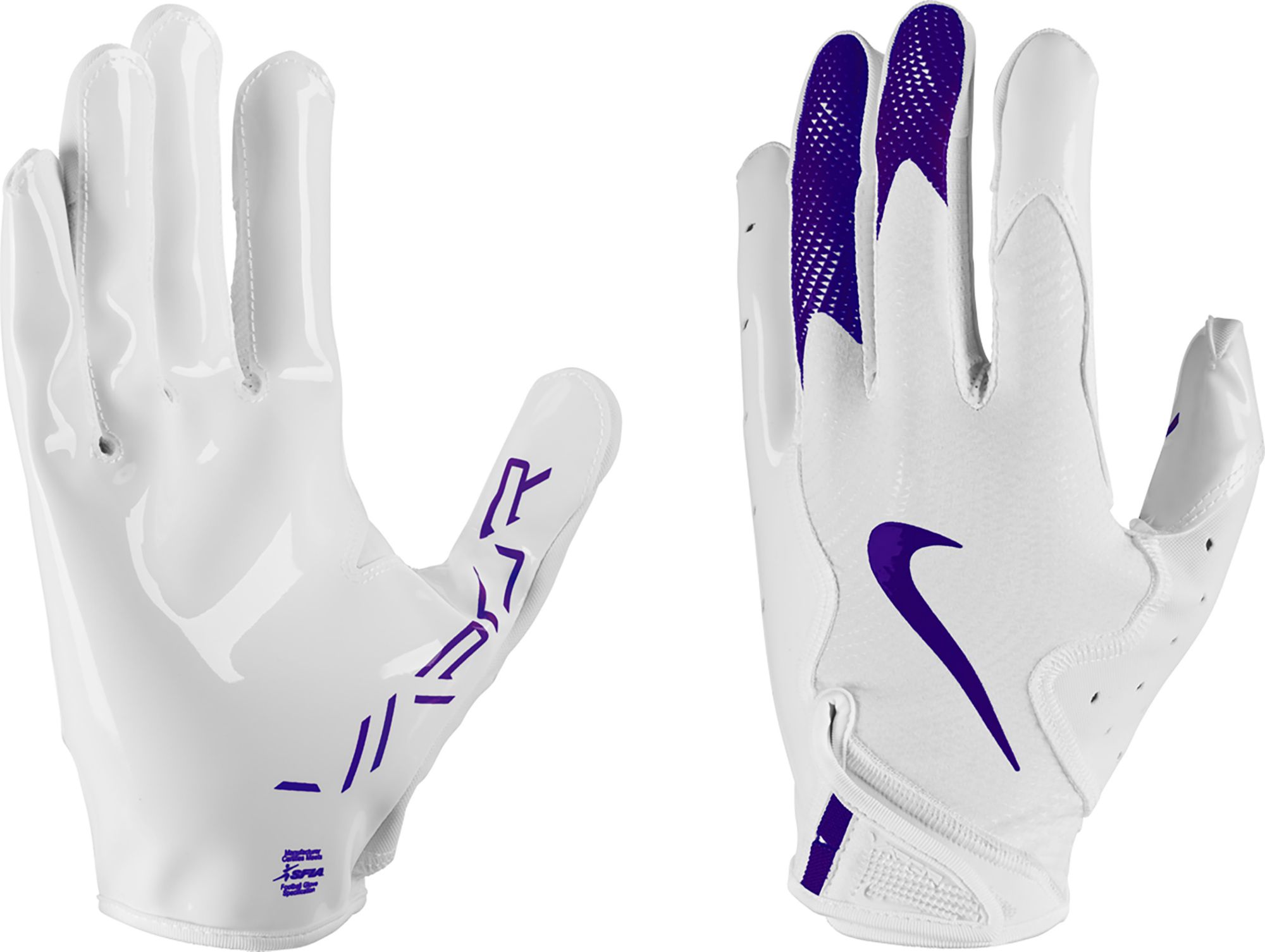 Nike Vapor Jet 8.0 Adult Football Gloves White Purple XL