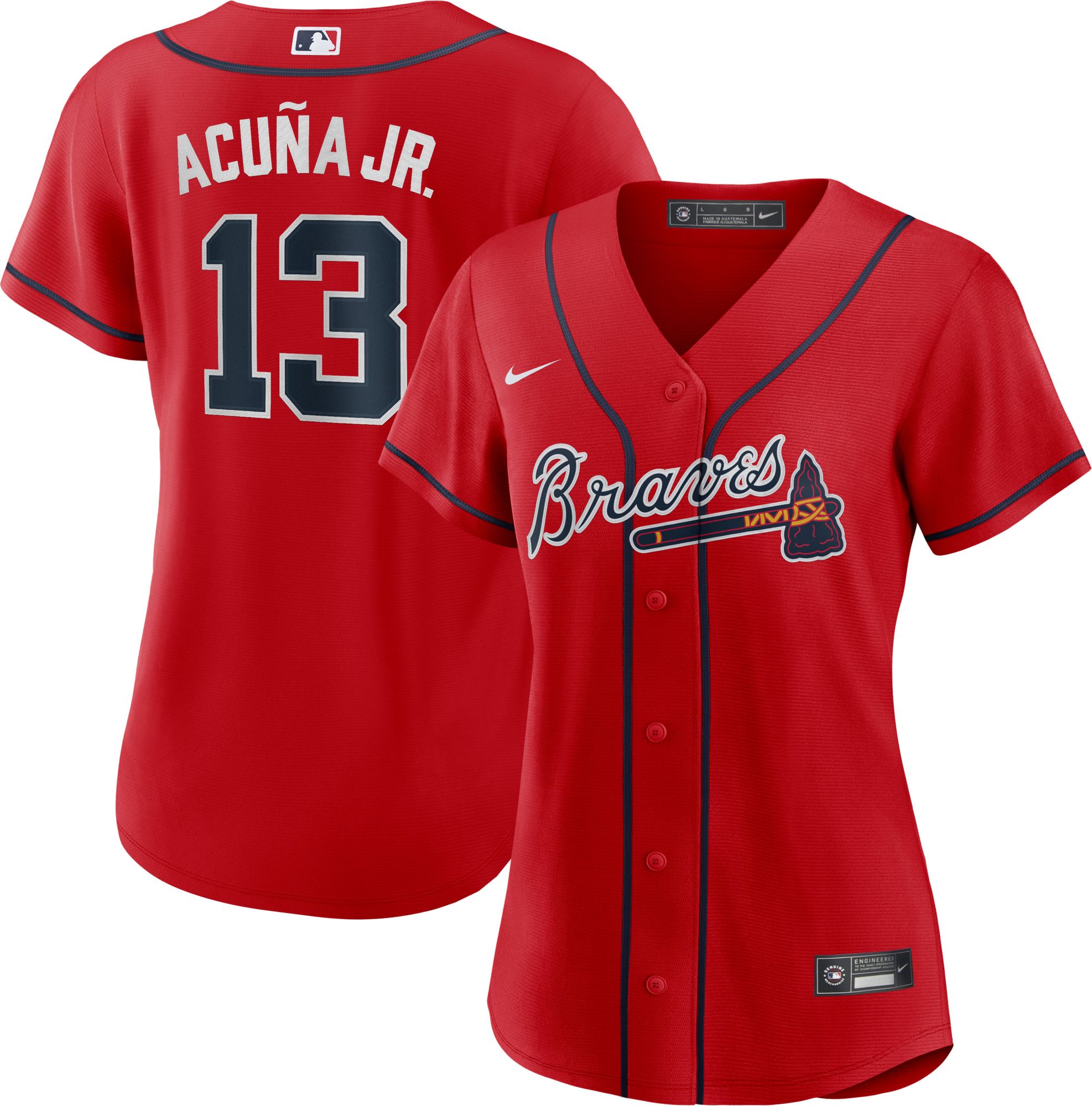 アトランタ・ブレーブスRonald Acuña Jr. 13レプリカジャージ 23NIKWMLBBRVSWRDCATL_is
