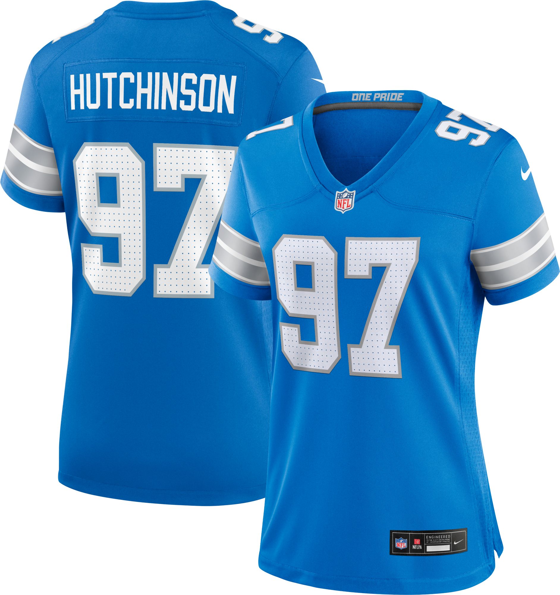 Nike Women's Detroit Lions Aidan Hutchinson #97 Blue Game Jersey