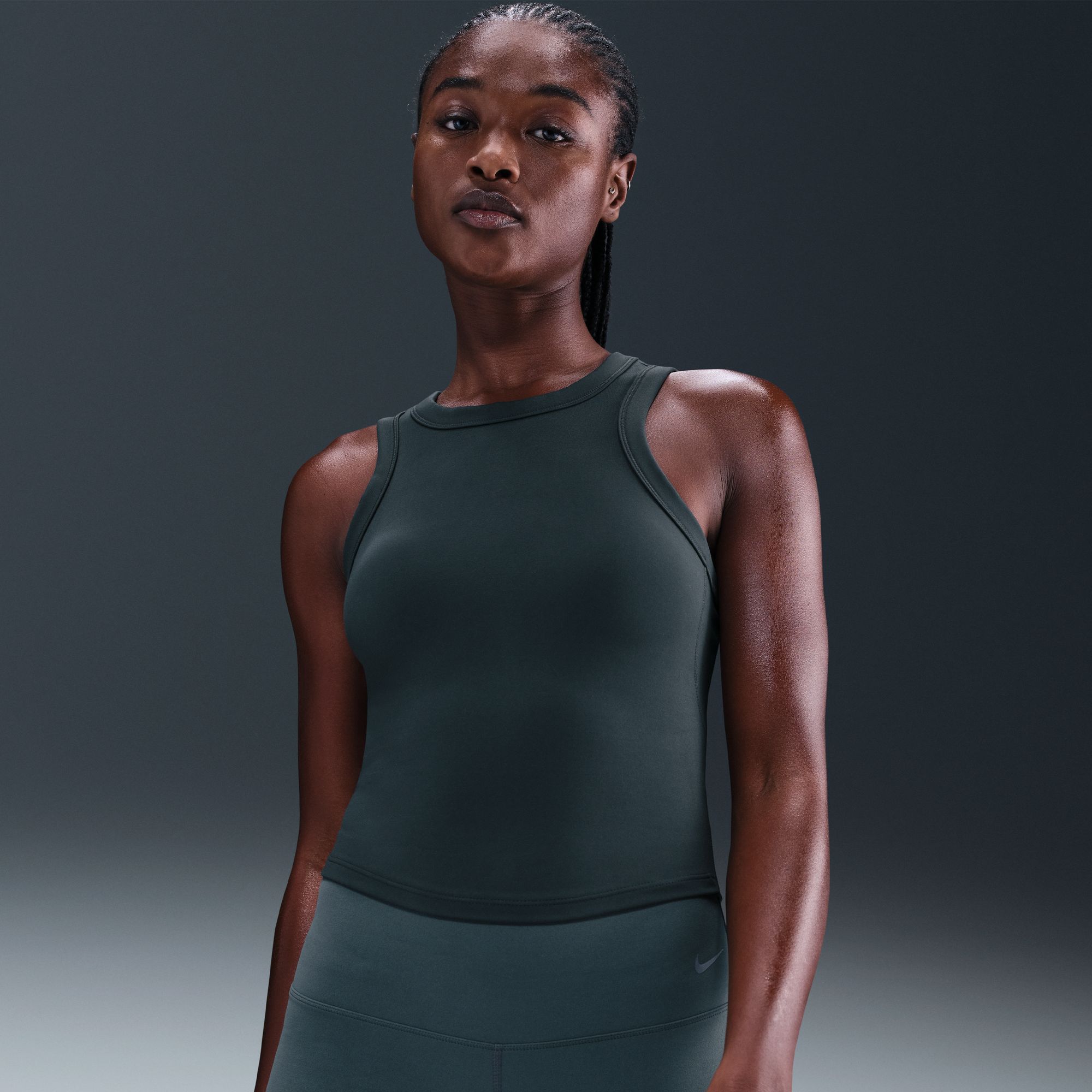 defend your style タンクトップ Nike Women's One Fitted Dri-FIT Cropped Tank Top | Dick's Sporting