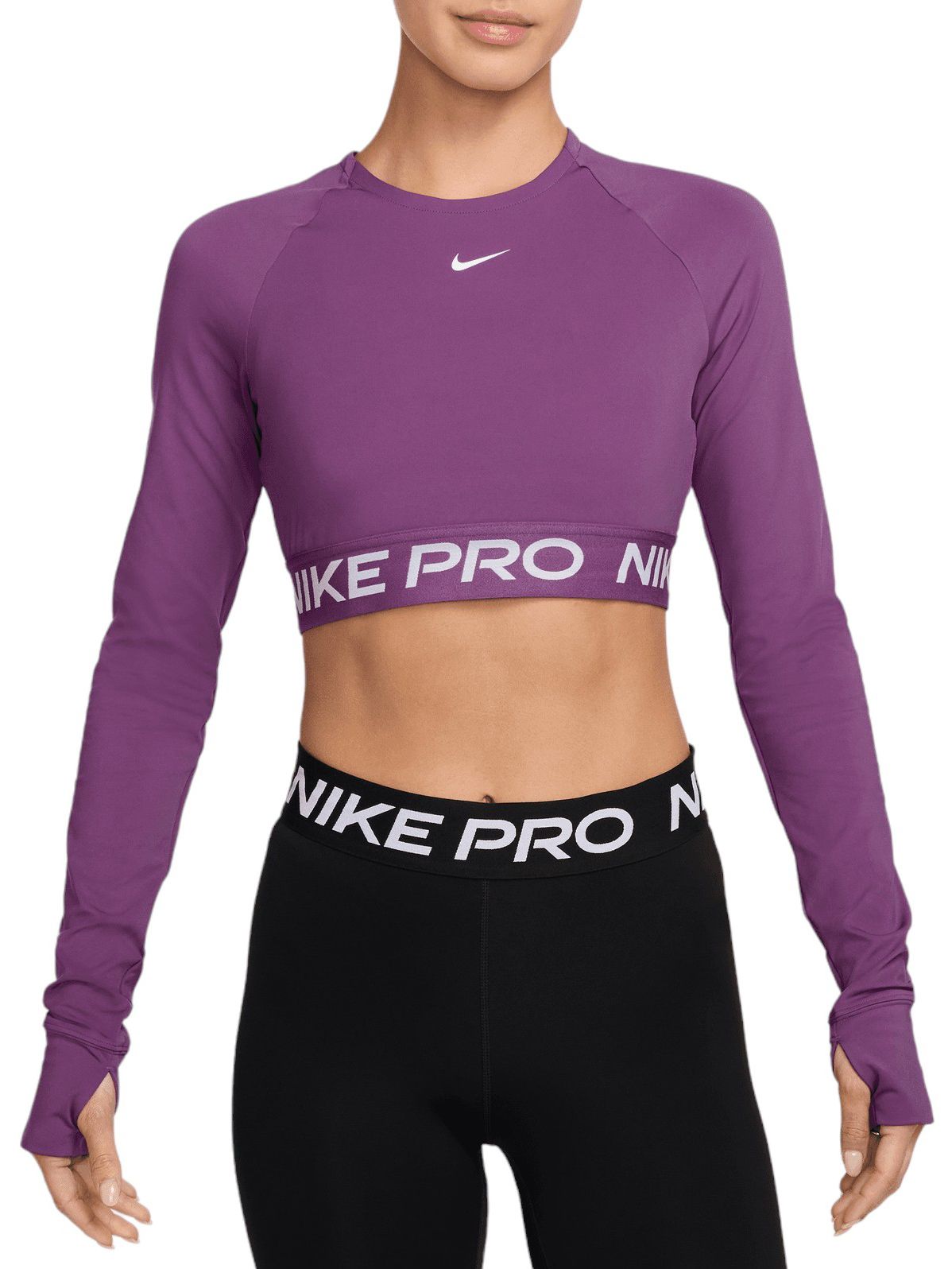 Nike Pro Women s Dri Fit Cropped Long Sleeve Top