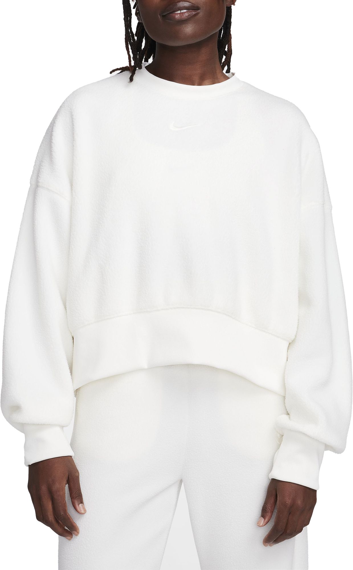 Nike Sportswear Women s Plush Oversized Crew Neck Mod Crop Sweatshirt Dick s Sporting Goods