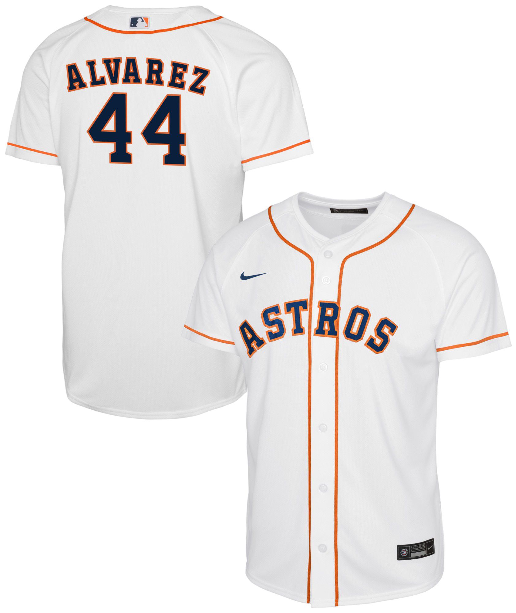 Nike Youth Houston Astros Yordan Álvarez #44 White Home Cool Base