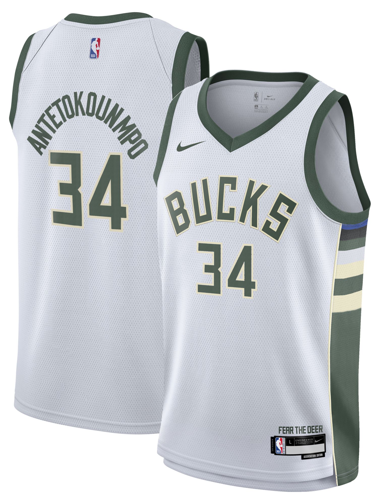 Nike Youth Milwaukee Bucks Giannis Antetokounmpo #34 White