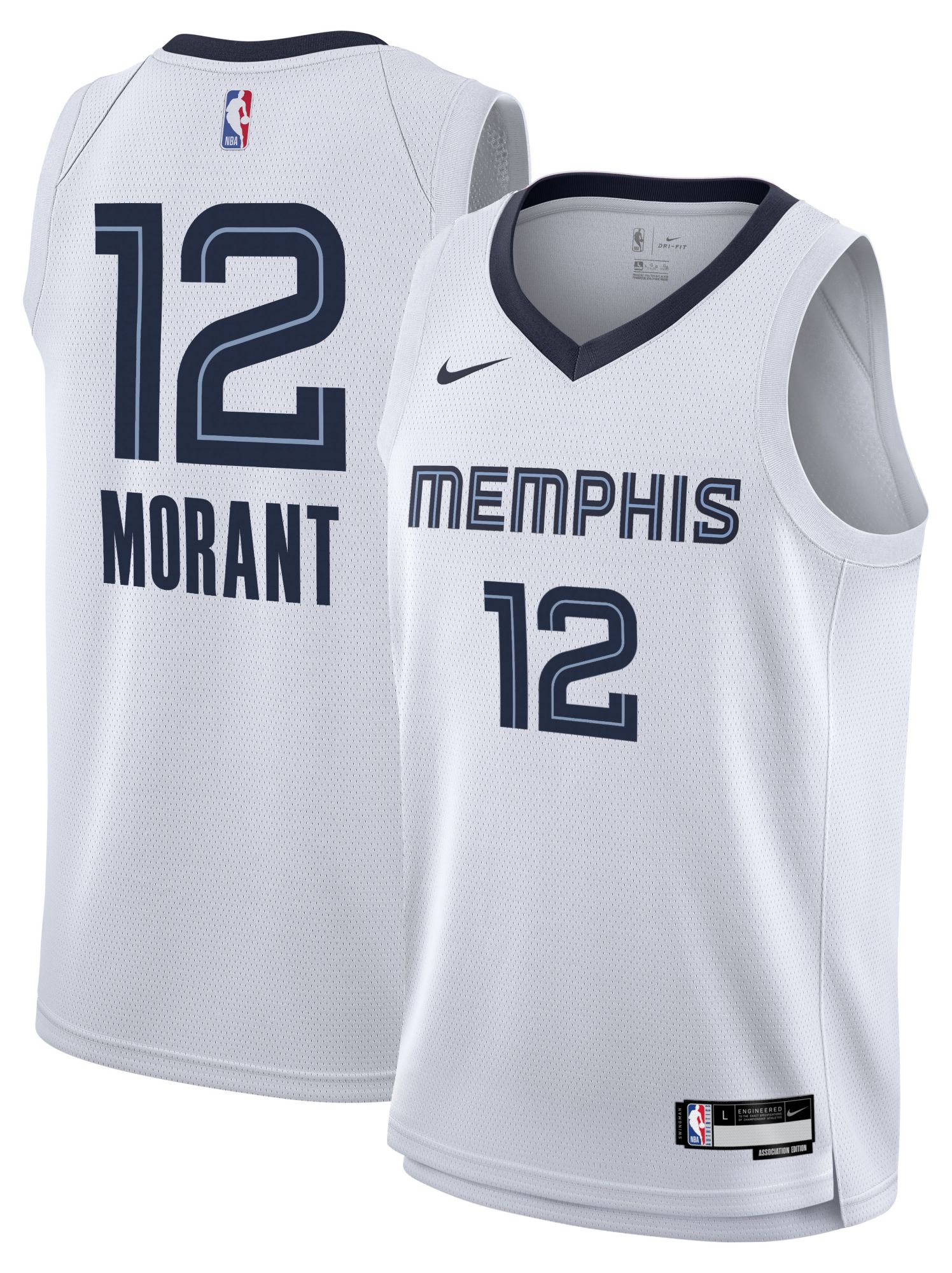 Nike Youth Memphis Grizzlies Ja Morant #12 White Swingman