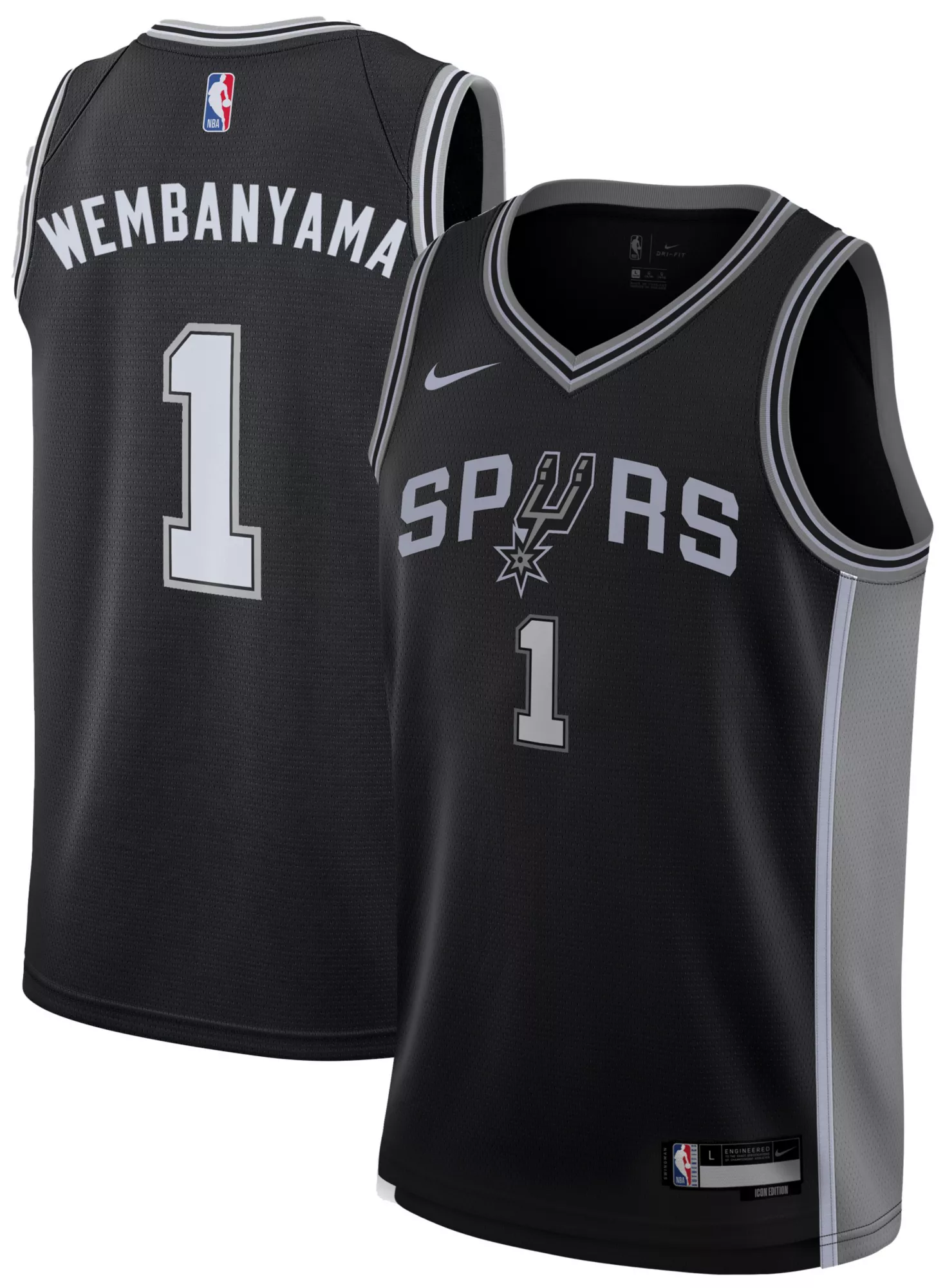 Nike Youth San Antonio Spurs Victor Wembanyama #1 Swingman Icon Jersey