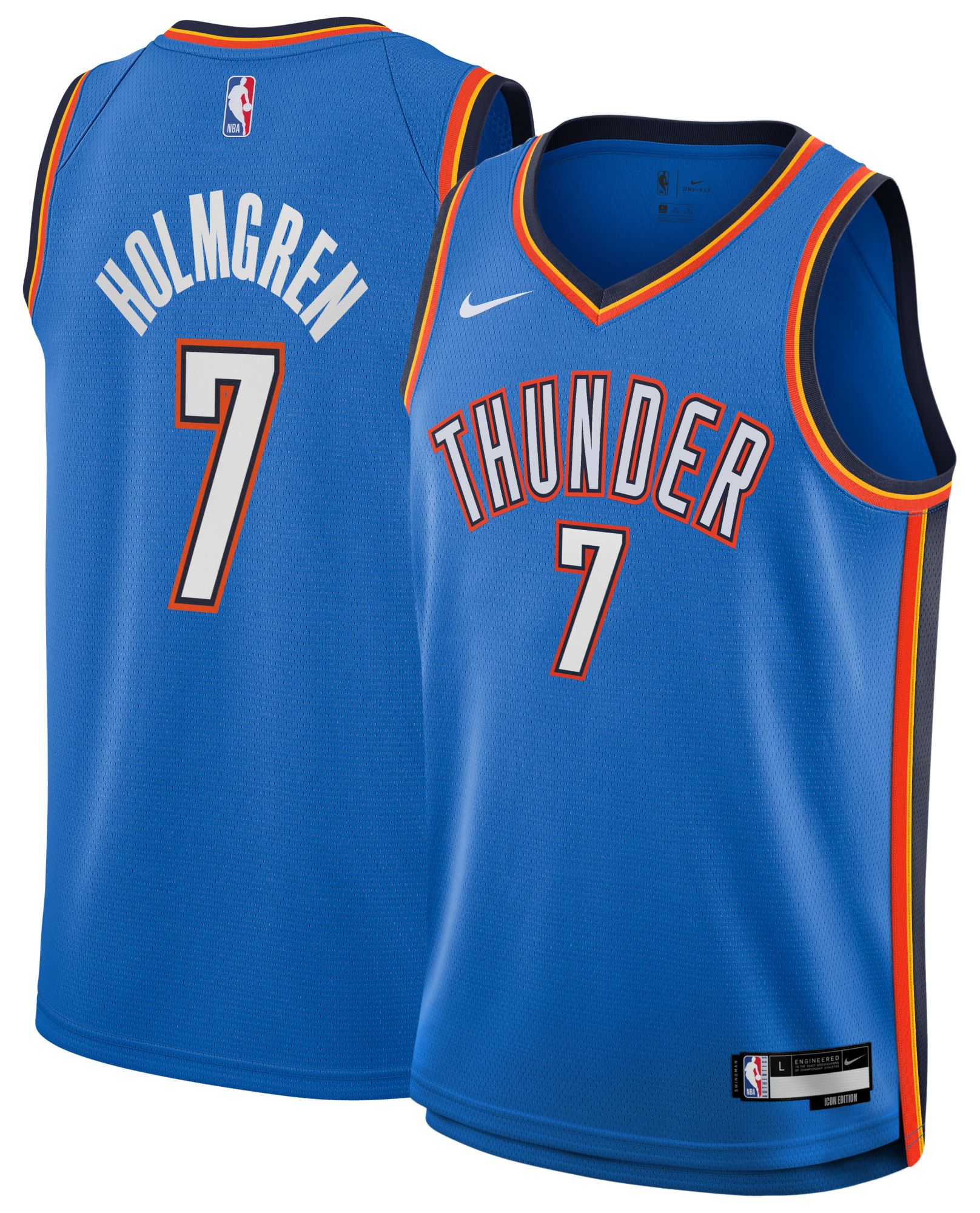 Nike Youth Oklahoma City Thunder Chet Holmgren #7 Blue Swingman
