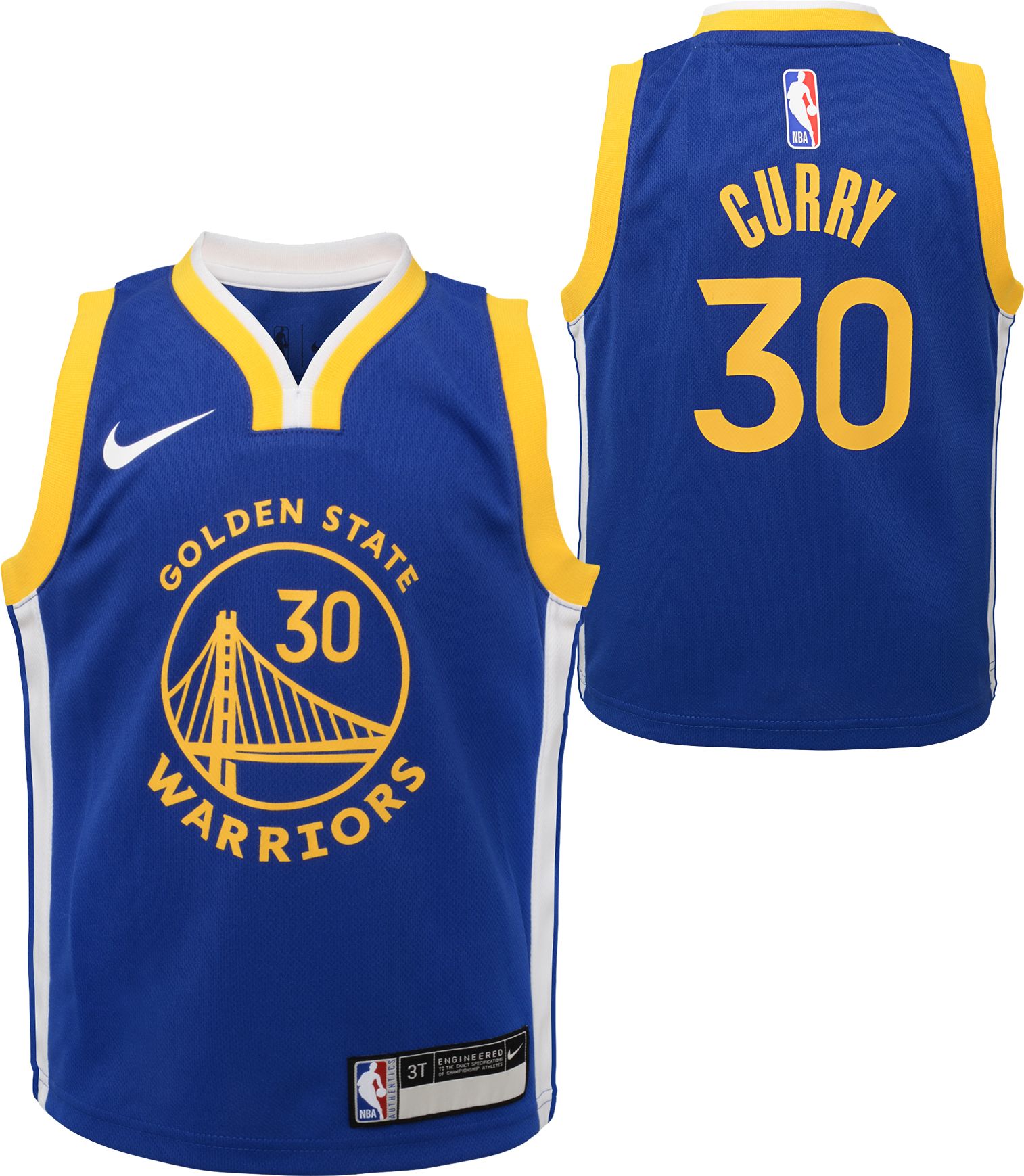 Nike Little Kids' Golden State Warriors Steph Curry #30 Blue