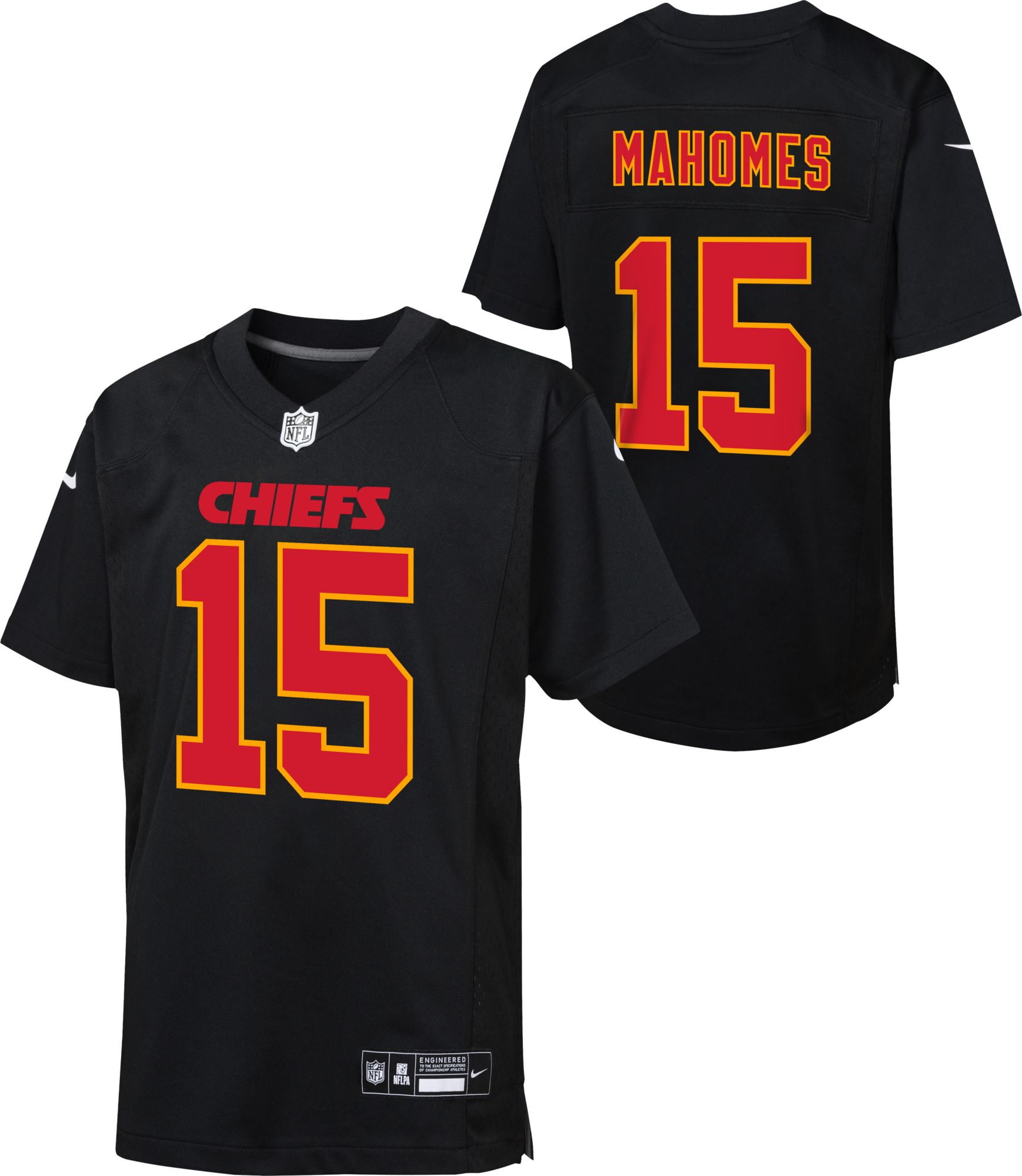 Nike Youth Kansas City Chiefs Patrick Mahomes #15 Black Game Jersey |  Dick's Sporting Goods