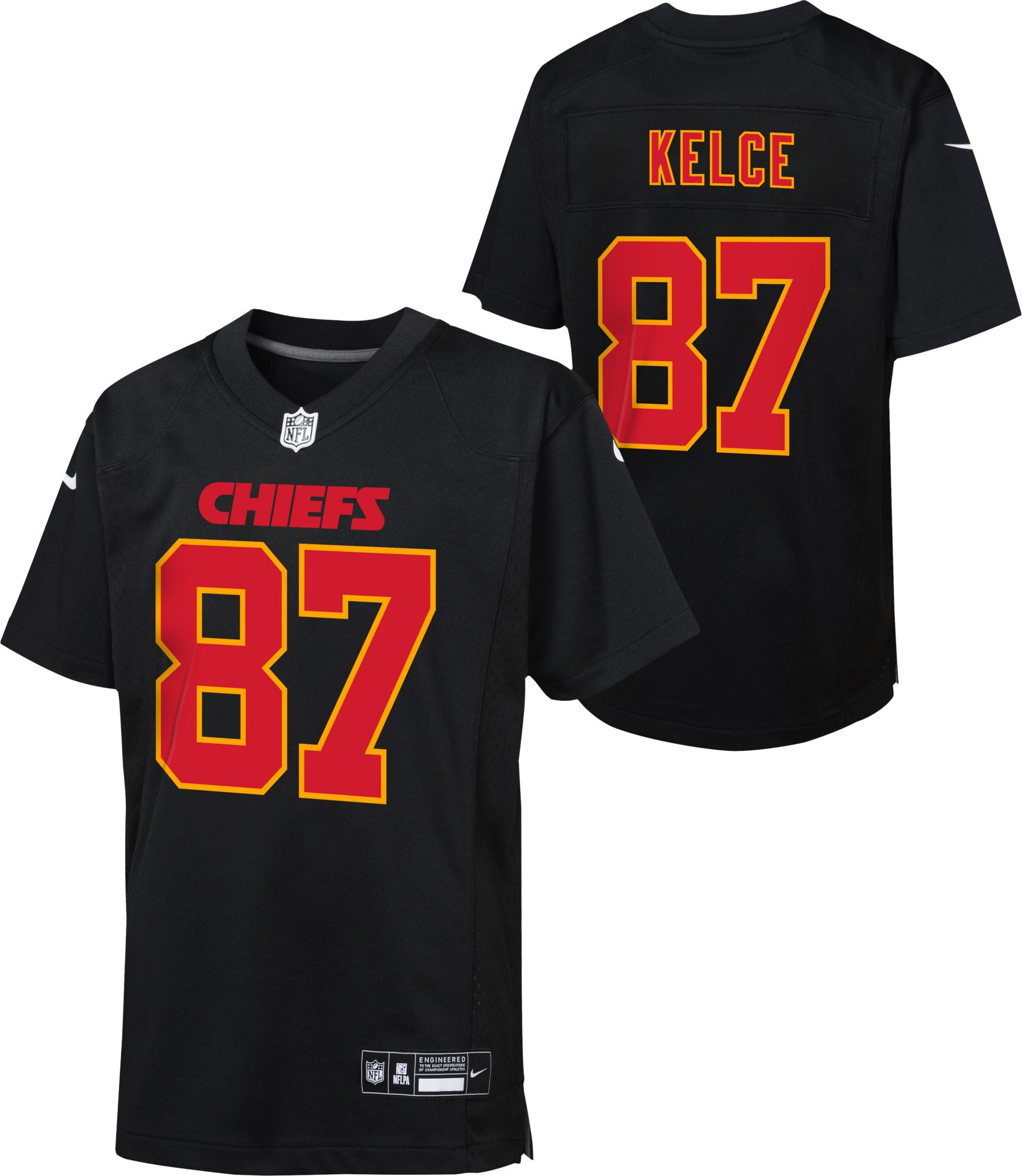 Kansas City Chiefs KELCE 87 ユニフォーム Travis Kelce #87 Chiefs Stitched Home Red F.U.S.E. SB LVIII Jersey