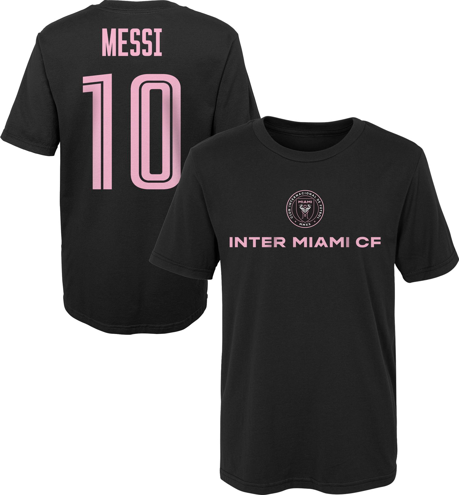 Outerstuff Kids' Inter Miami CF Lionel Messi #10 Black T-Shirt