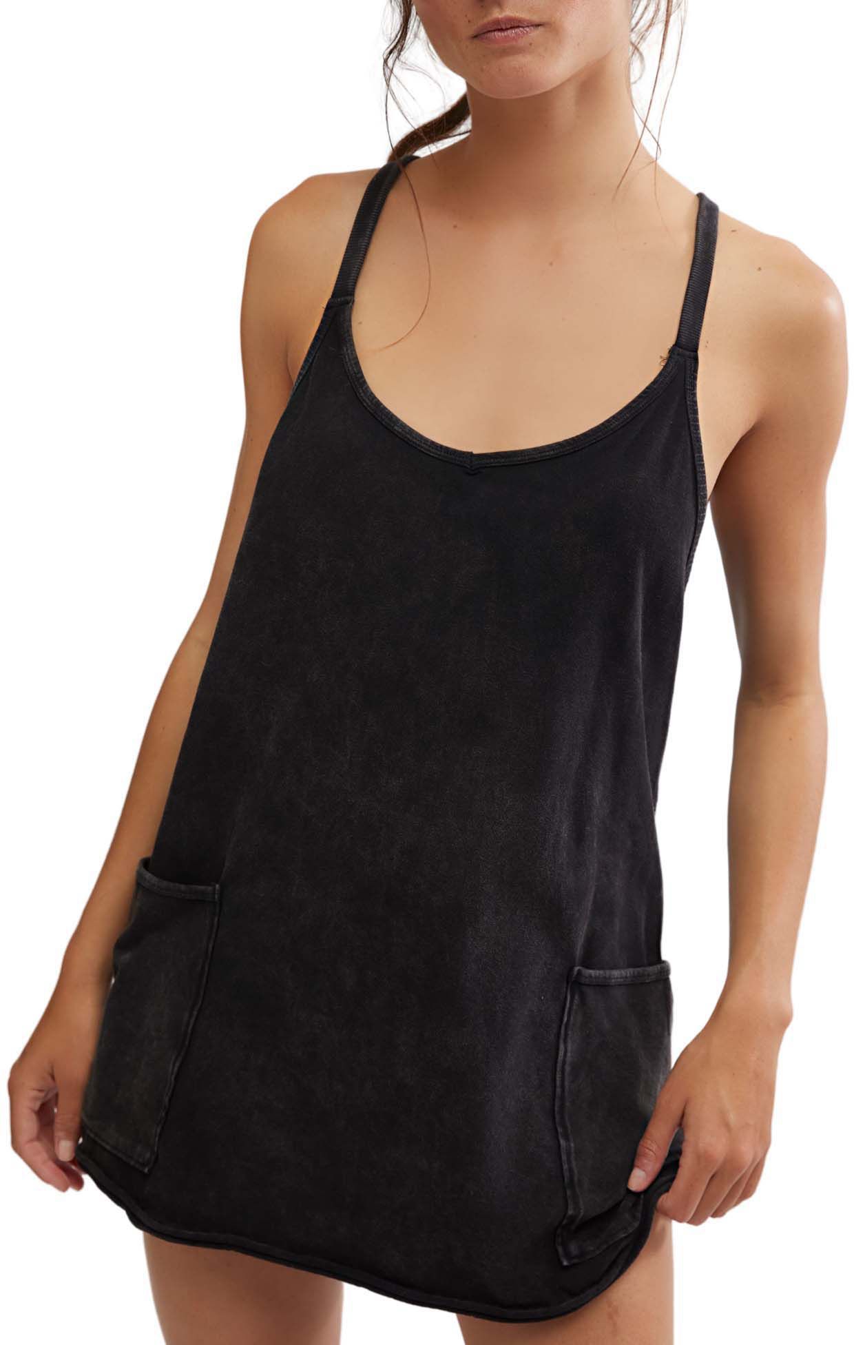 black hot shot mini dress Free People Movement Hot Shot Mini Dress Black / L
