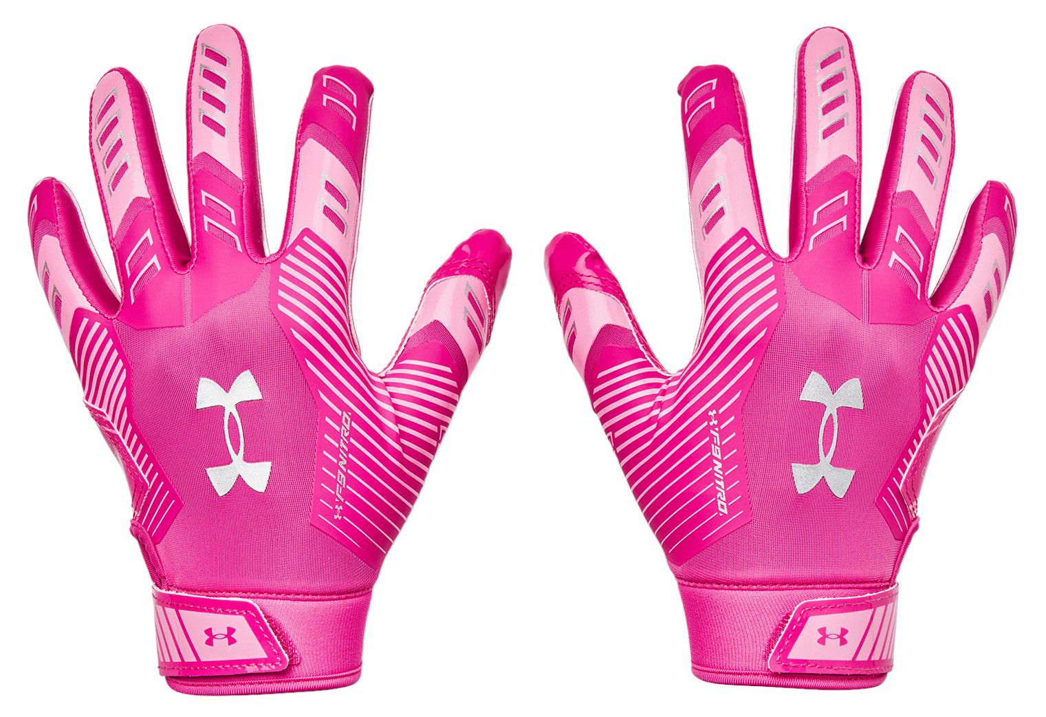 Pink under armour football gloves online