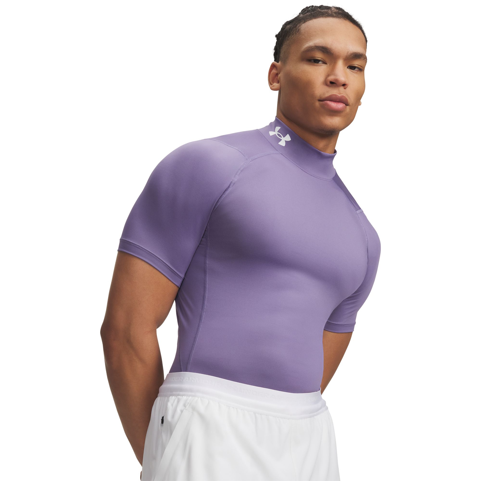 Under Armour Men's HeatGear Mock Neck Short Sleeve Compression