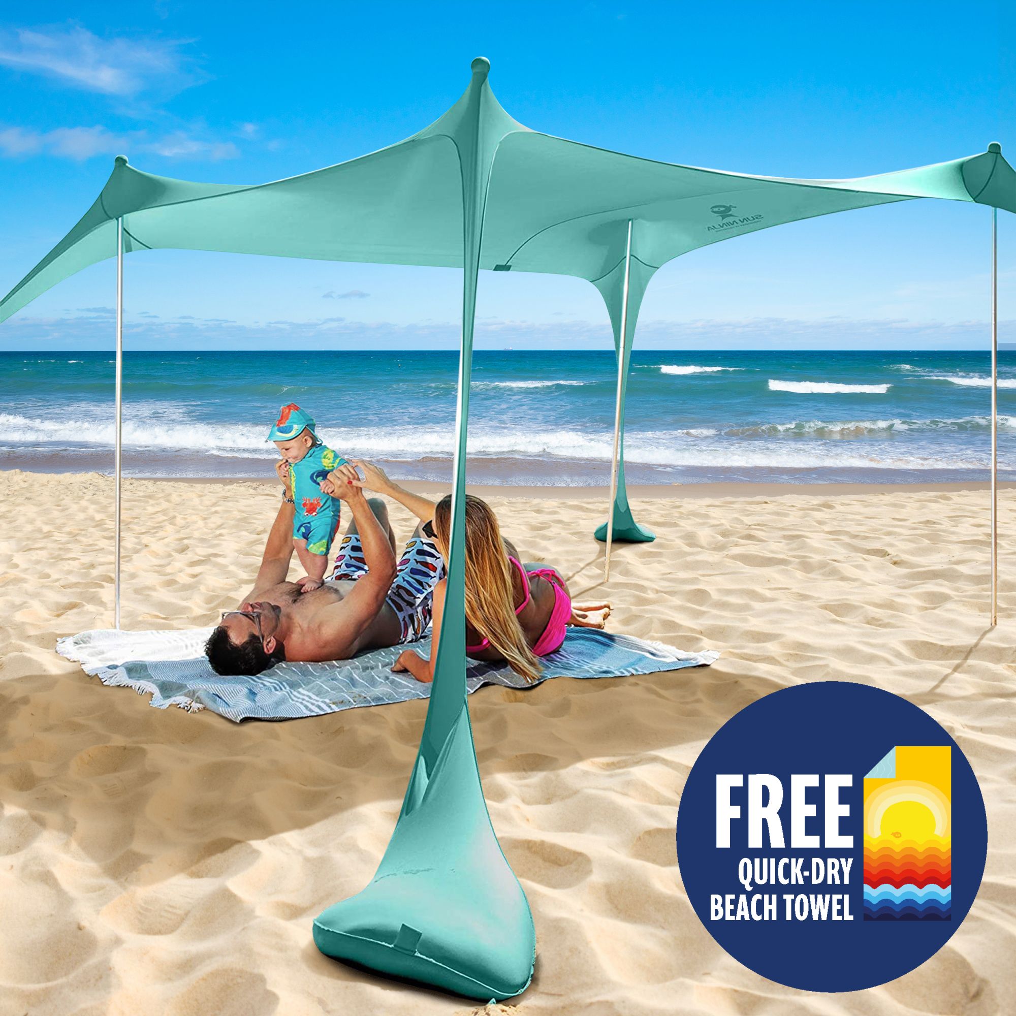 Sun Ninja 4-Person Beach Tent | Dick's Sporting Goods