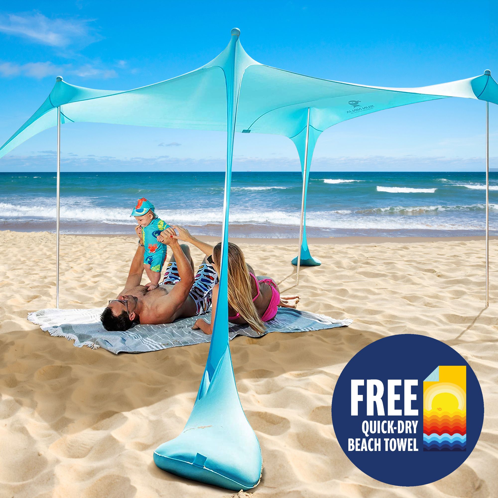Sun Ninja 4-Person Beach Tent | Dick's Sporting Goods