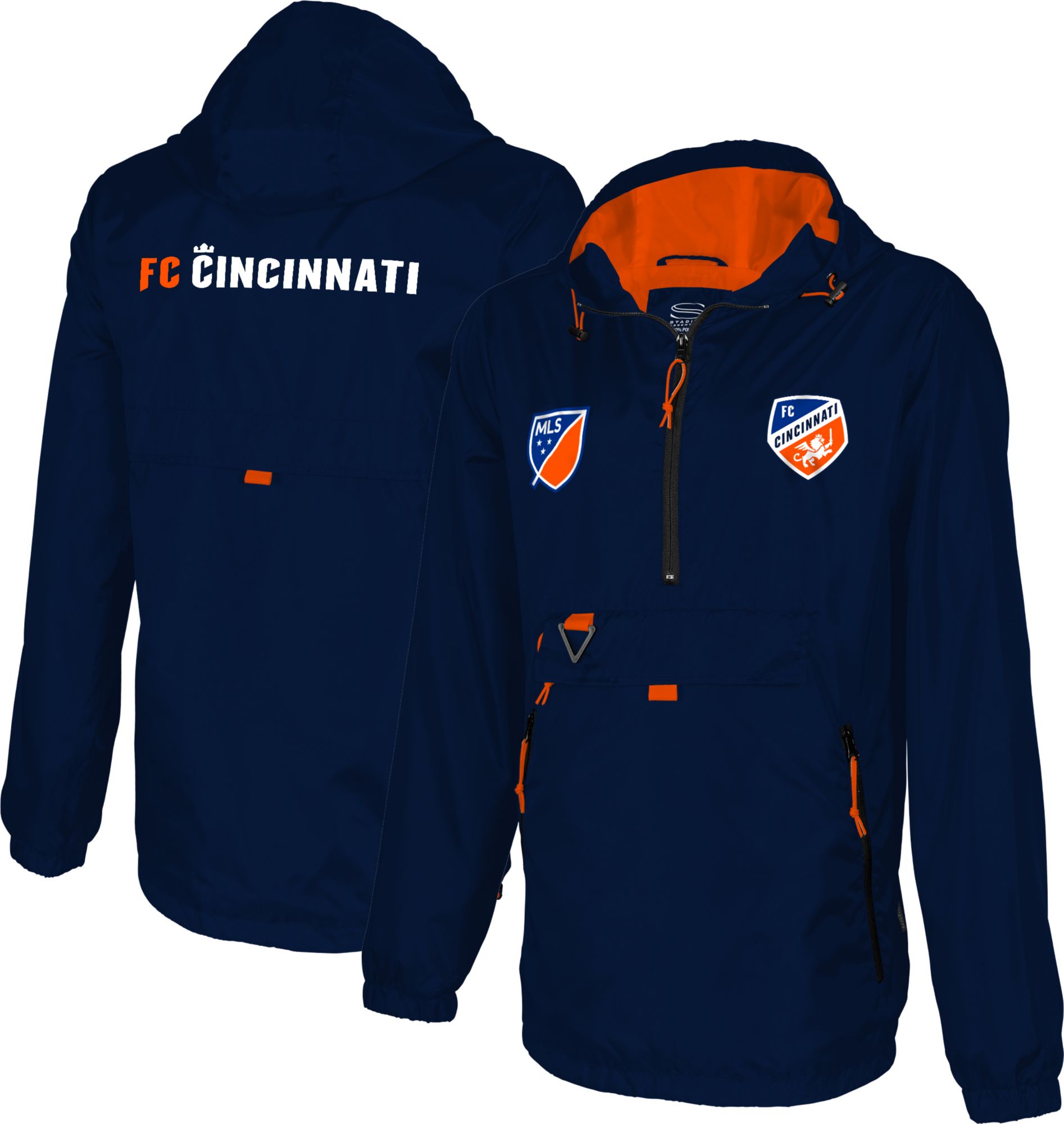 Stadium Essentials Men's FC Cincinnati Compete Navy Quarter-Zip