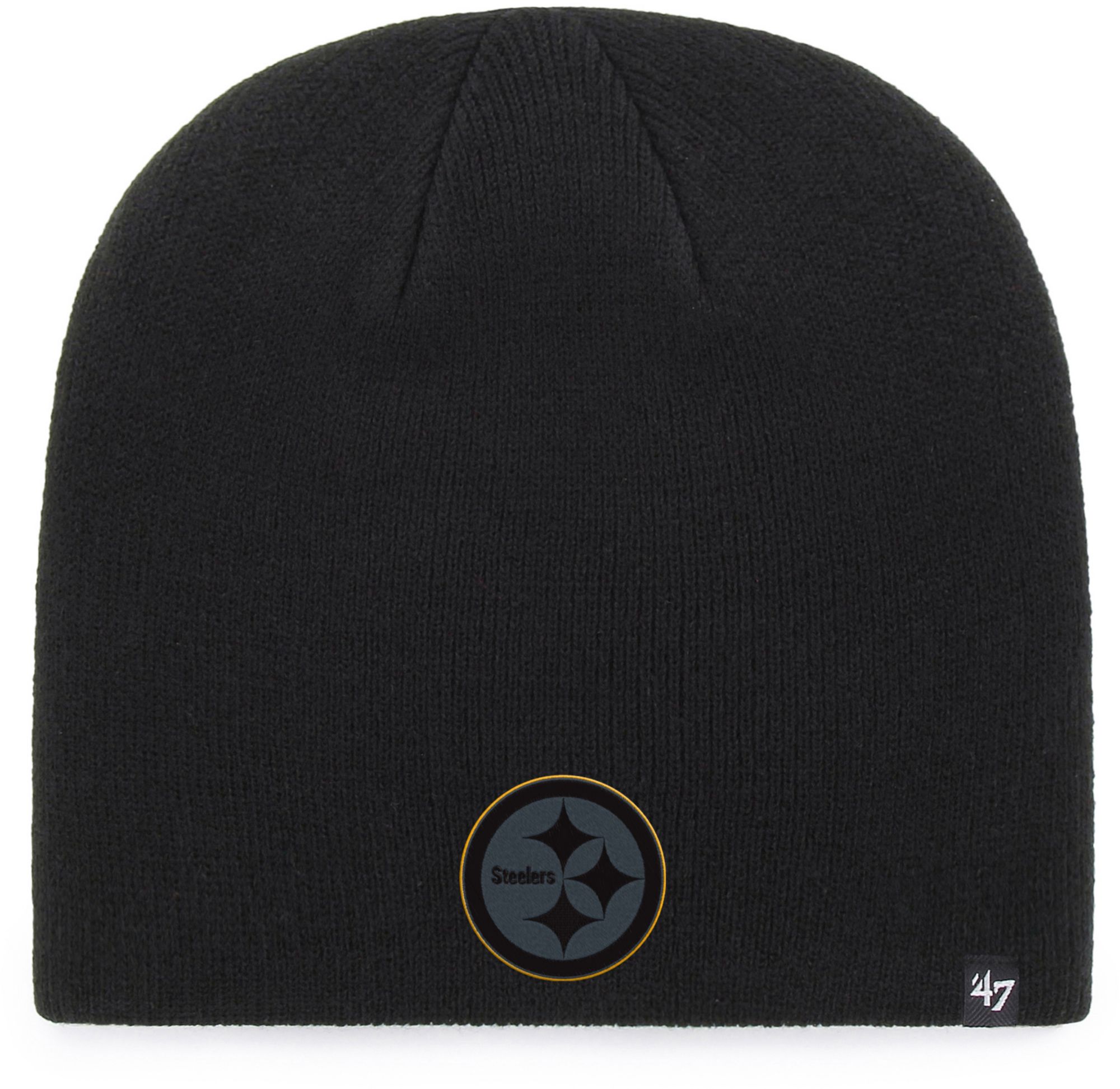 Pittsburgh Steelers Custom Rhinestone Beanie Black‎ Knit Hat Rose Superman Logo steelers-super-bowl-elements-  main image 2