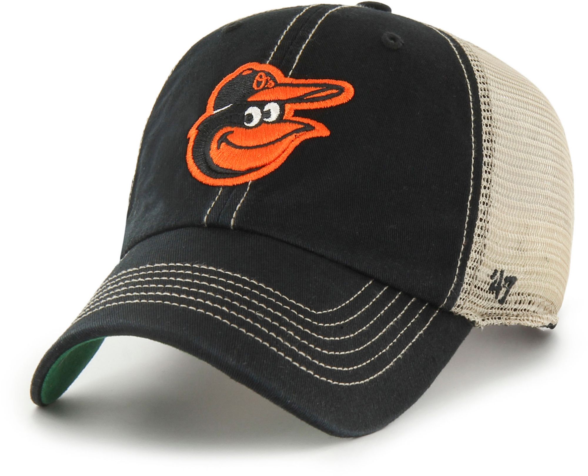 47 Adult Baltimore Orioles Black Trawler Clean Up Adjustable Hat