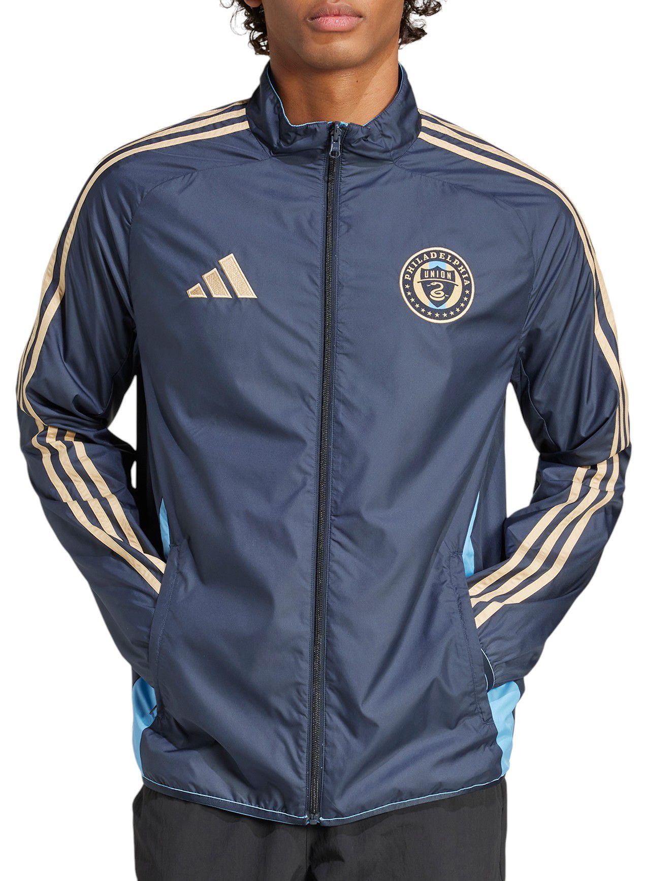 adidas Adult Philadelphia Union 2025 Navy Anthem Reversible Jacket