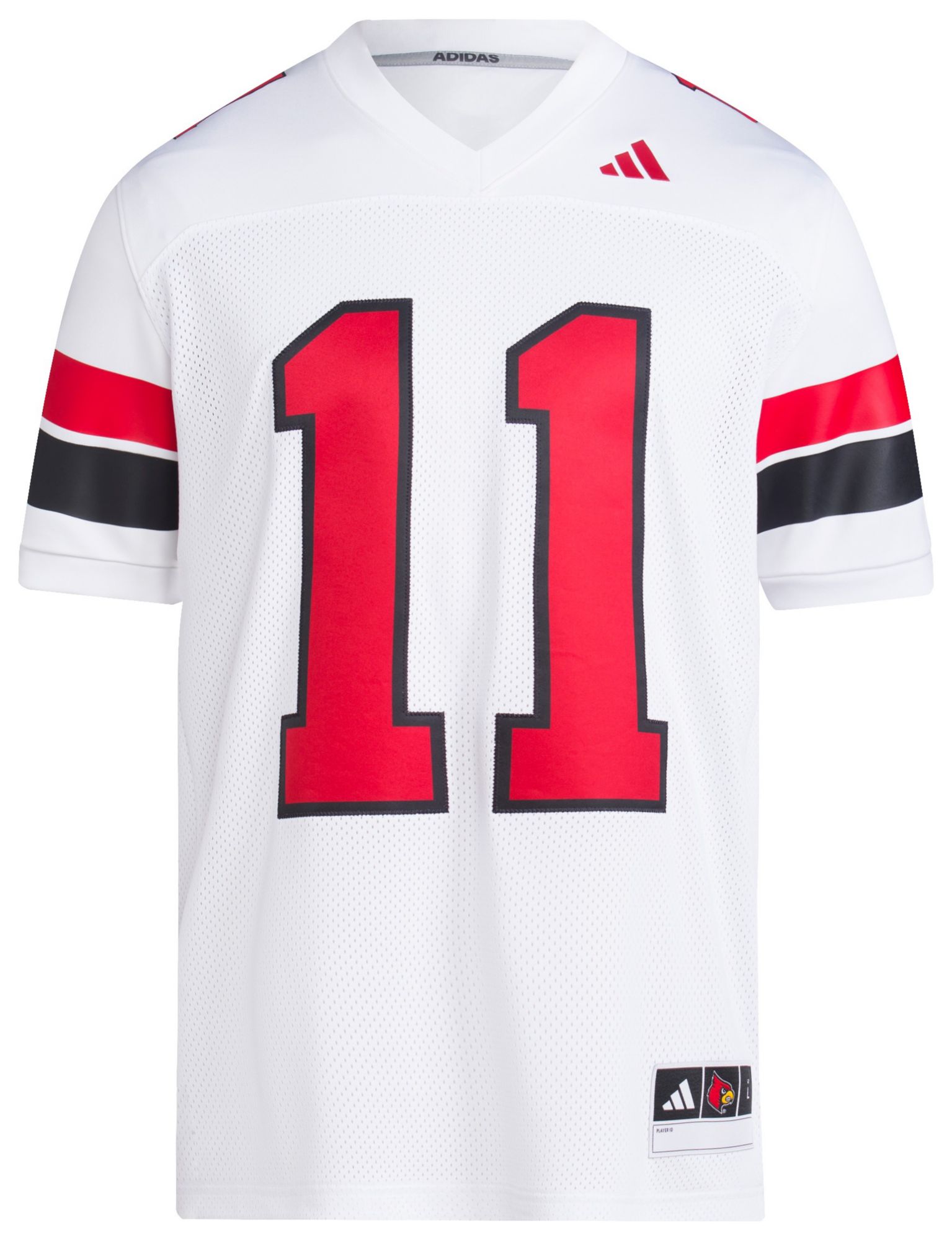 adidas Men's Louisville Cardinals Jeff Brohm #11 White Replica