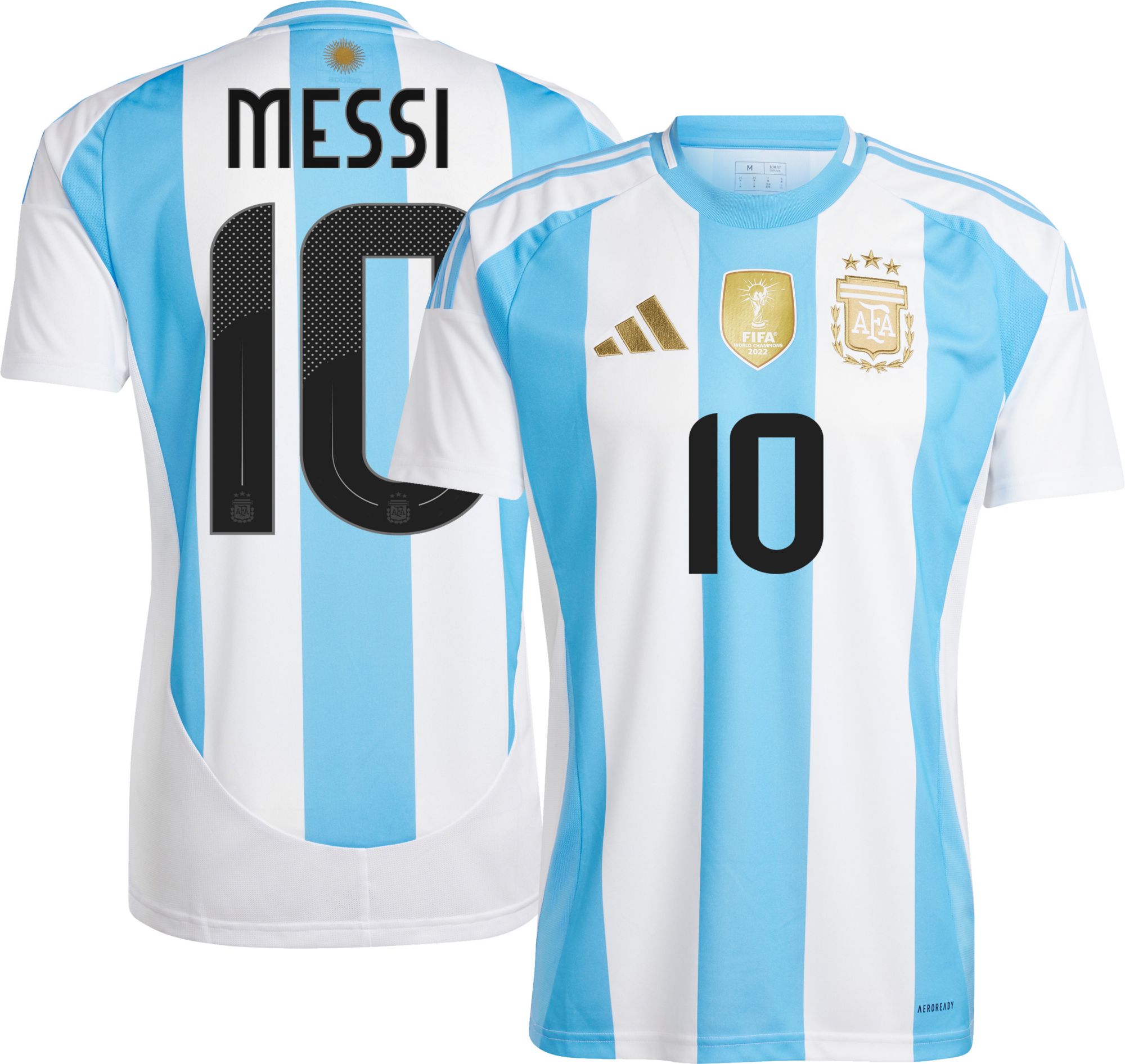 Messi Argentina #10 World Cup jersey discount men’s Xl fits like L player version slimfit