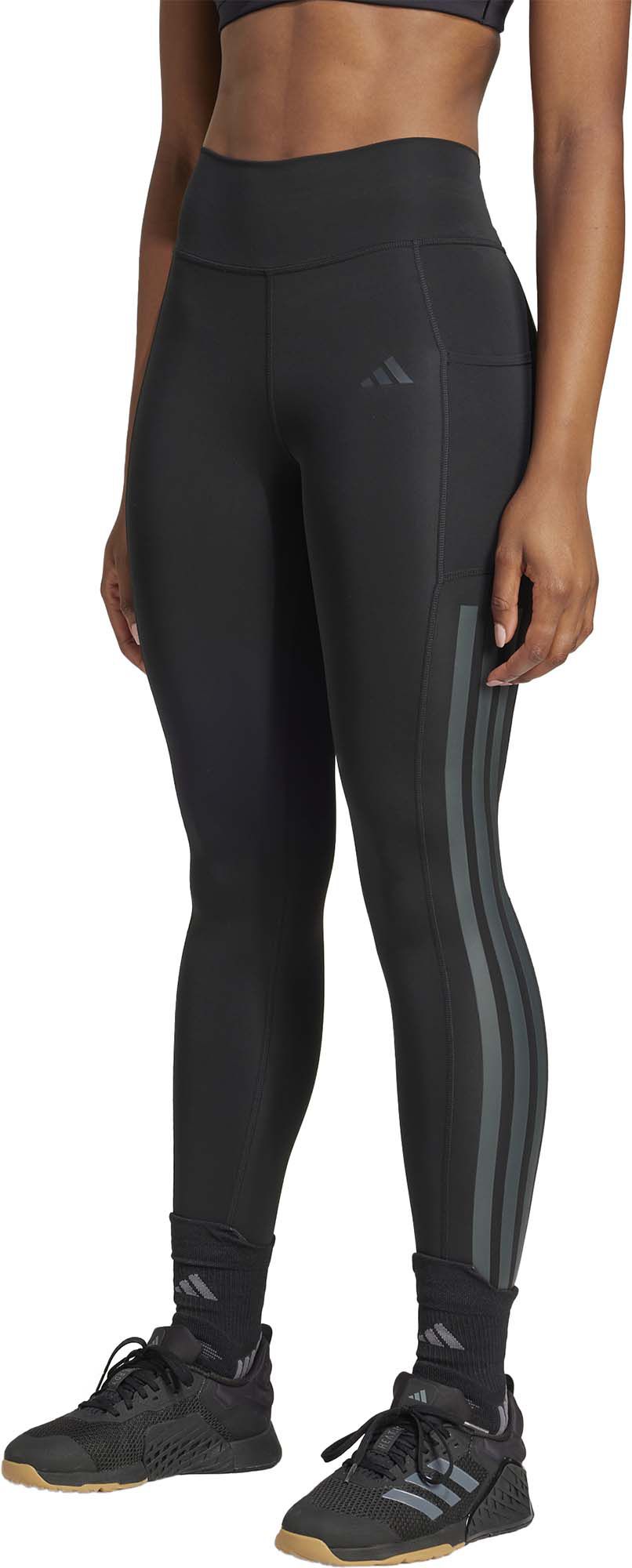 adidas Women's Optime 3-Stripes Full-Length Leggings