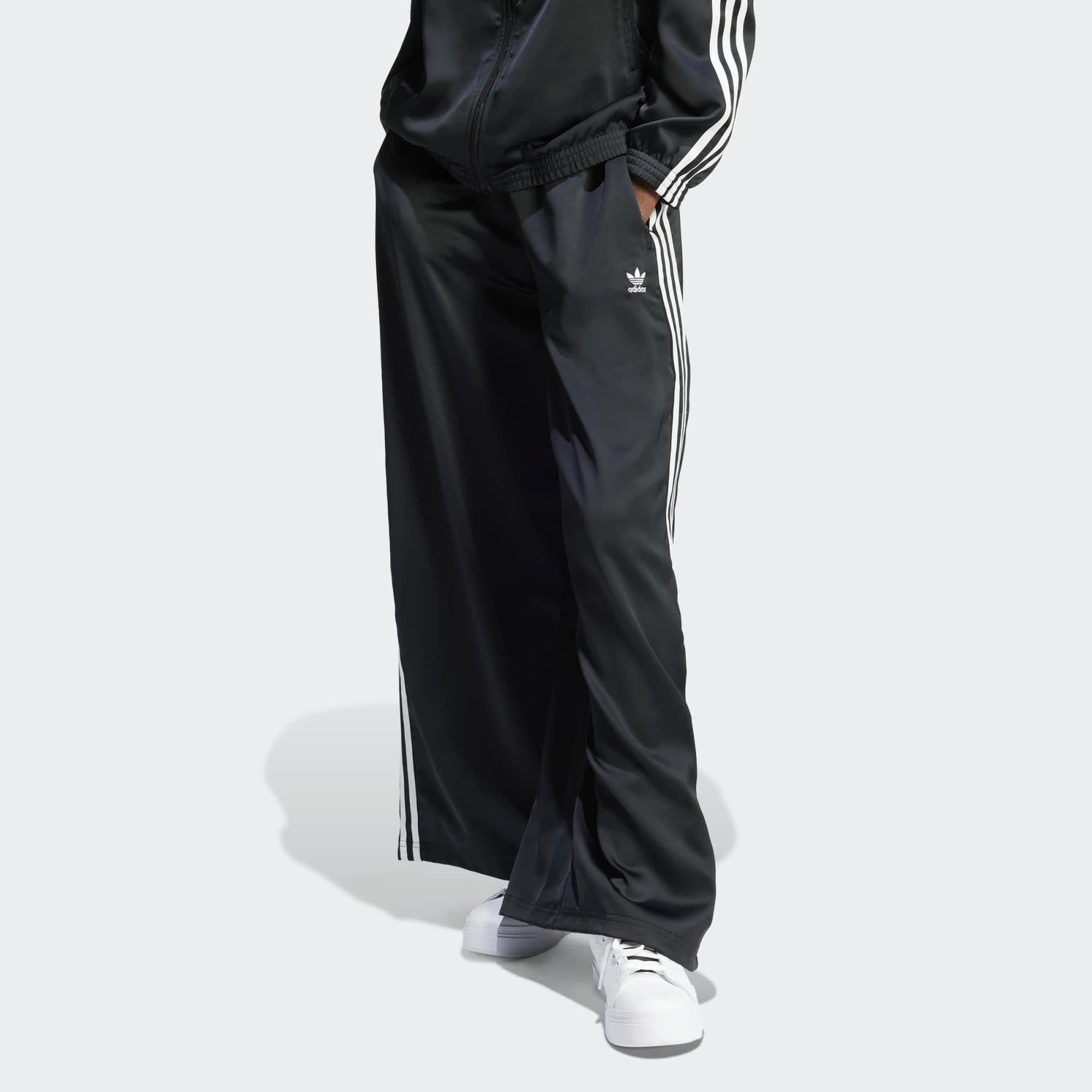 adidas Originals Women's Adicolor Satin Wide Leg Track Pants