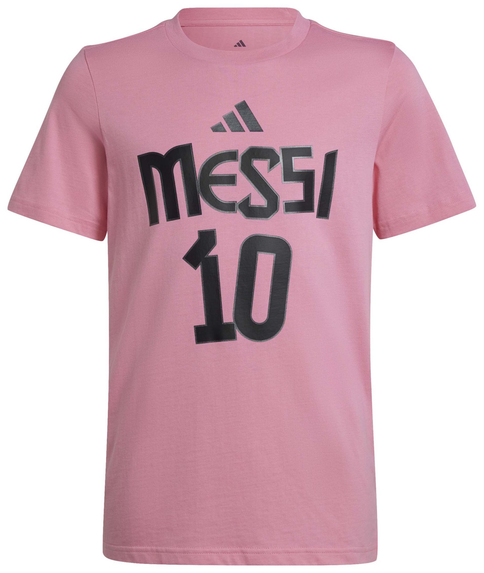 adidas Youth Inter Miami CF 2025 Lionel Messi #10 Pink T-Shirt