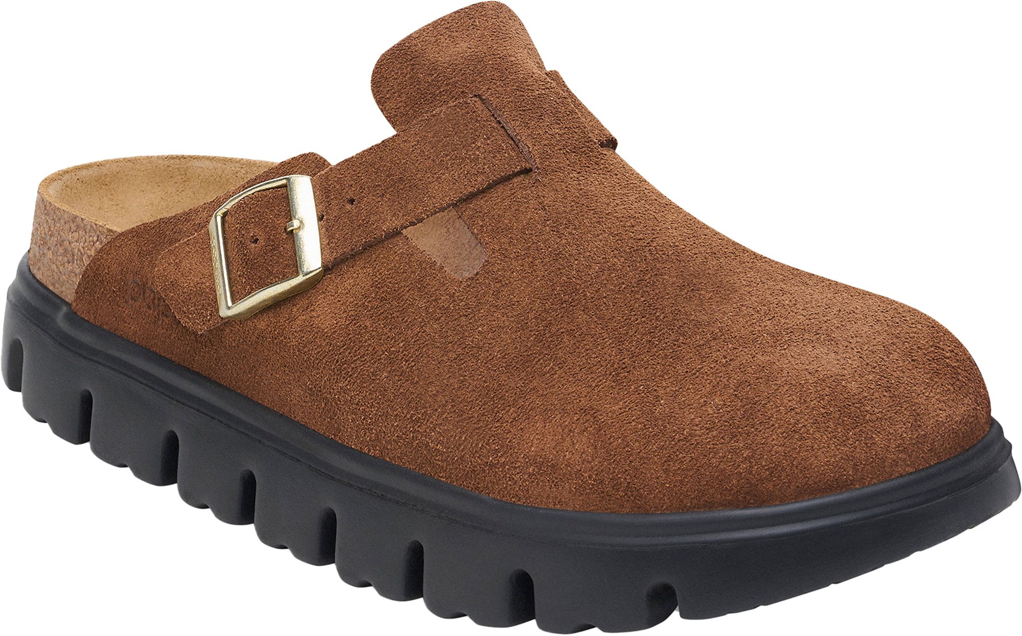 靴 BIRKEN STOCK Papillio Bost Birkenstock Papillio Boston Chunky mules in black suede