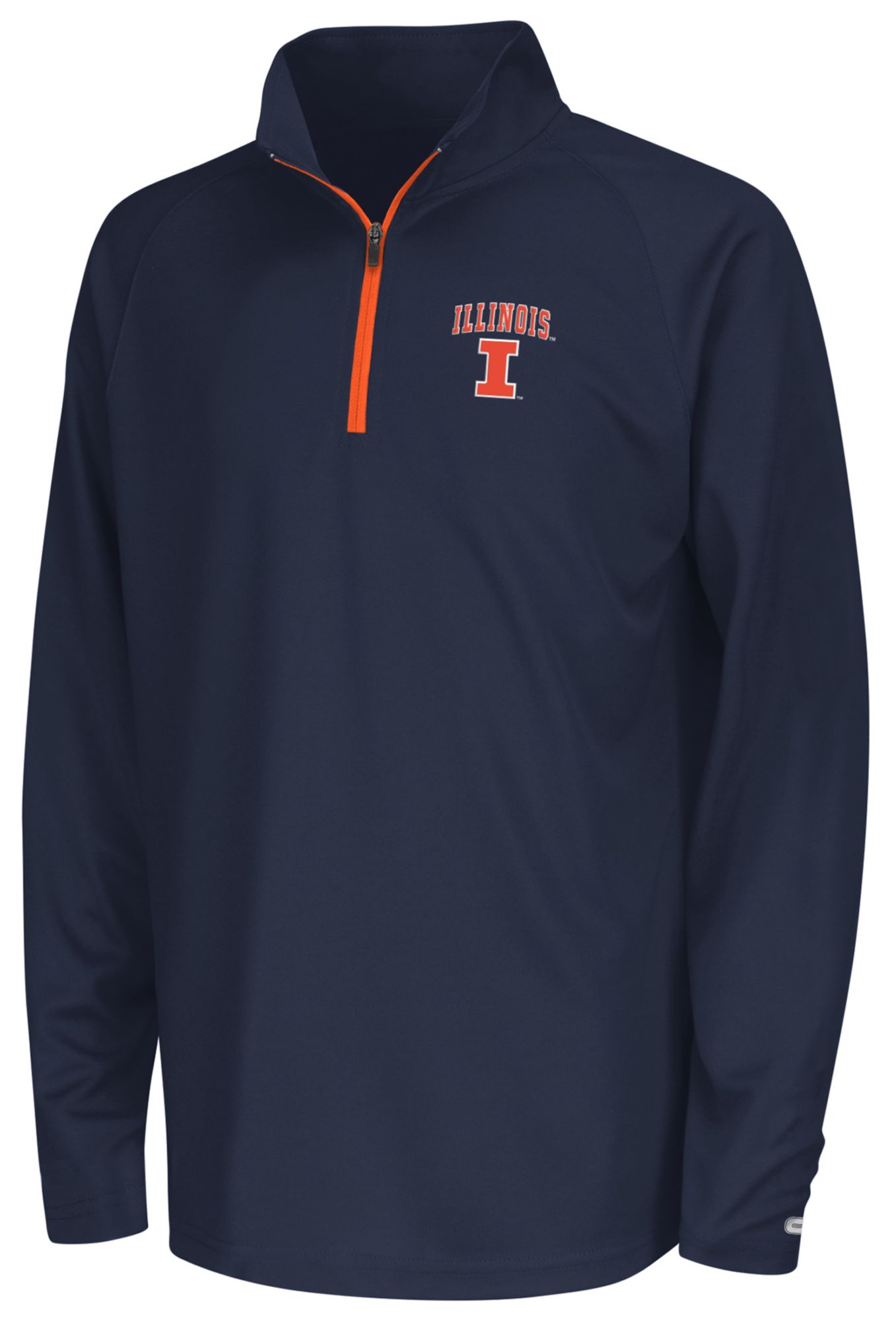 Colosseum Youth Illinois Fighting Illini Navy 1/4 Zip Pullover