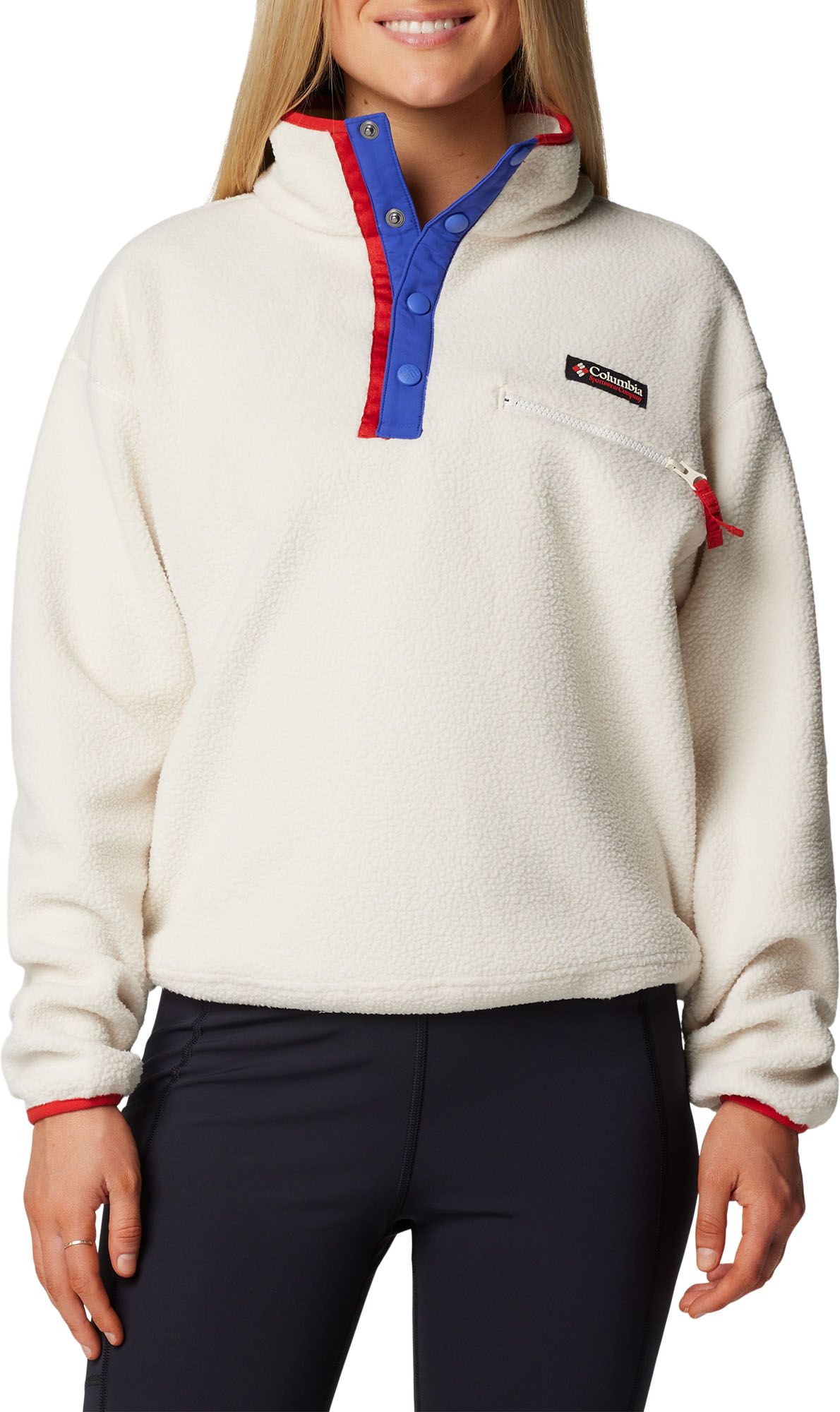 Columbia Women's Helvetia II 1/2 Snap Cropped Fleece Pullover
